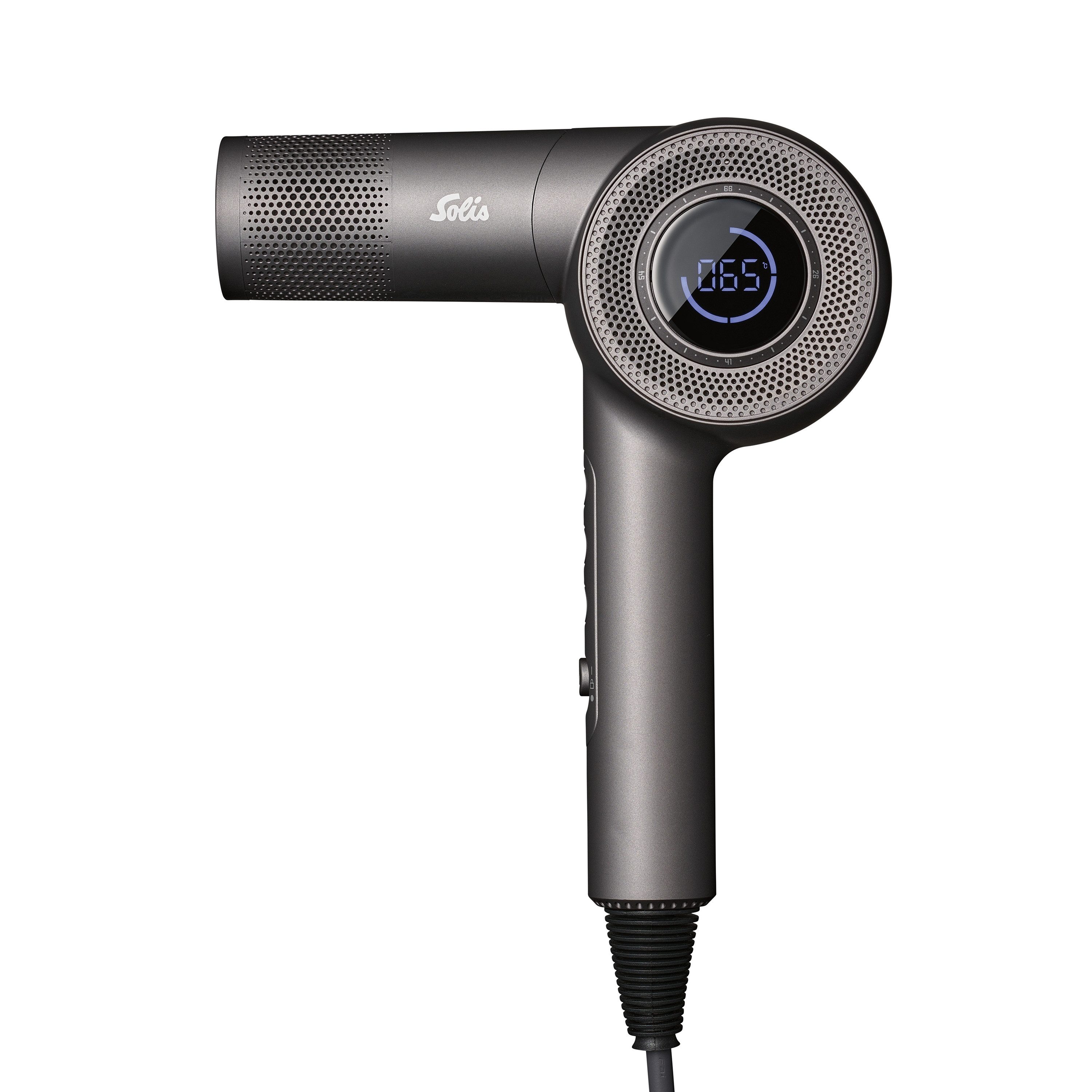 SOLIS OF SWITZERLAND Haartrockner AirVolution 380, Typ 3807, 1600 W, Vier Einstellmöglichkeiten, LED-Display, mit Temperaturkontrolle