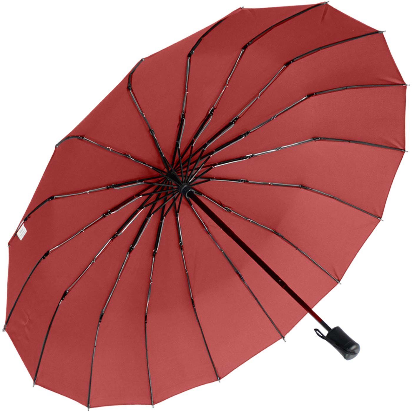 extra farbenfroh, Taschenregenschirm auffällig stabil iX-brella extravagant 16 dunkelrot Mini und und mit Streben