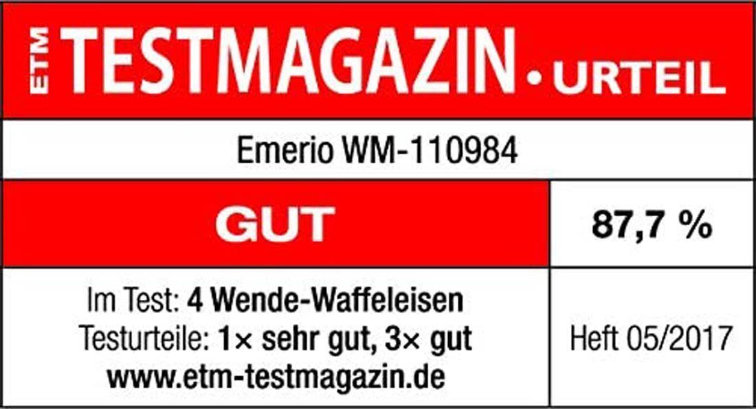 drehbar WM-110984 Emerio Belgische Waffeleisen 1000 Waffeln, für W