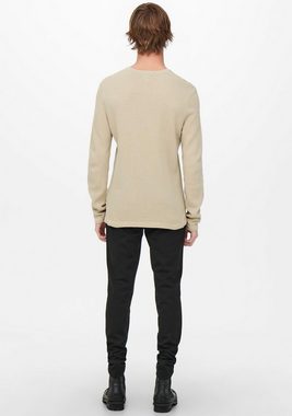 ONLY & SONS Rundhalspullover PANTER 12 STRUC CREW NECK KNIT