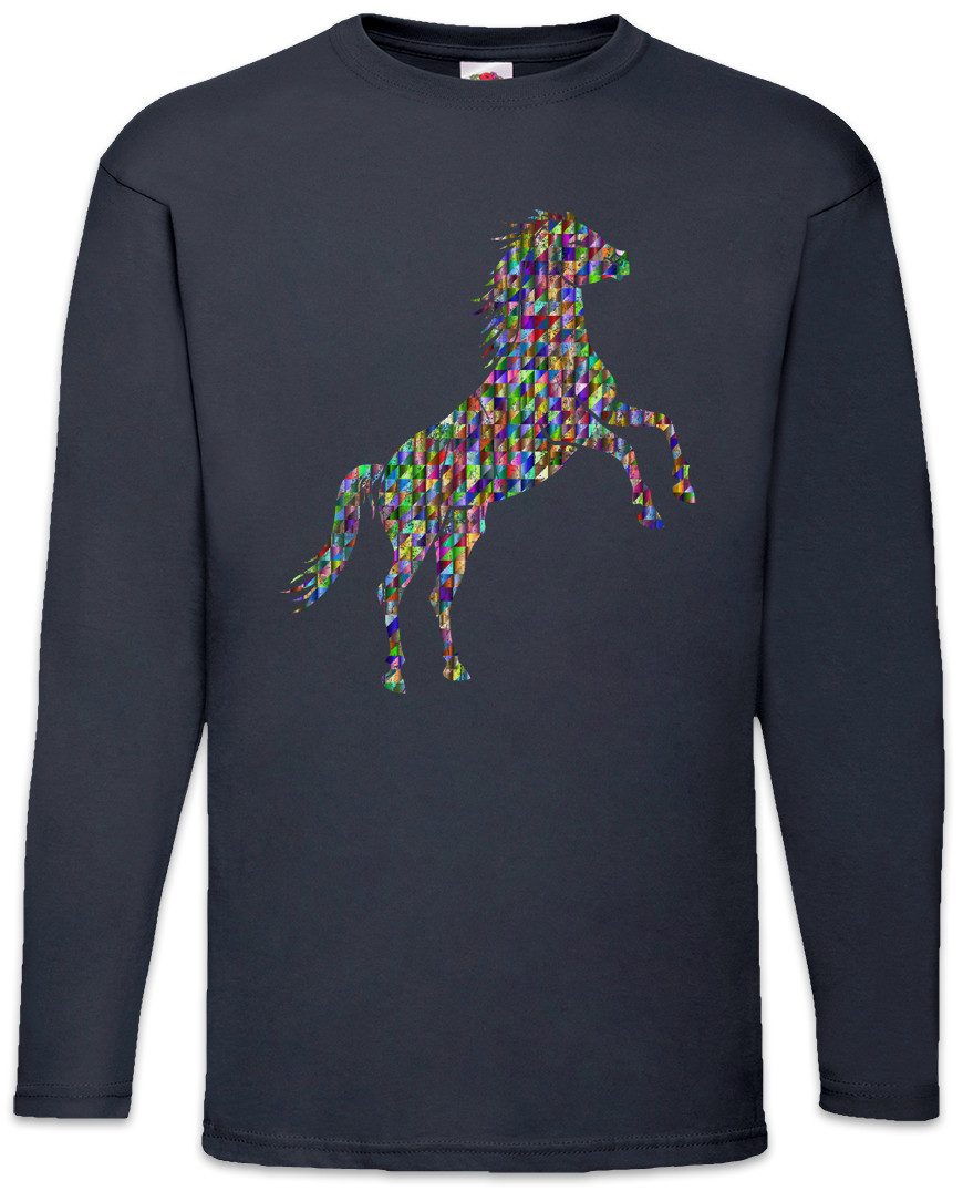 Langarmshirt Colored Horse II Langarm T-Shirt Pferd Pferde Reiter Reitsport Turnier
