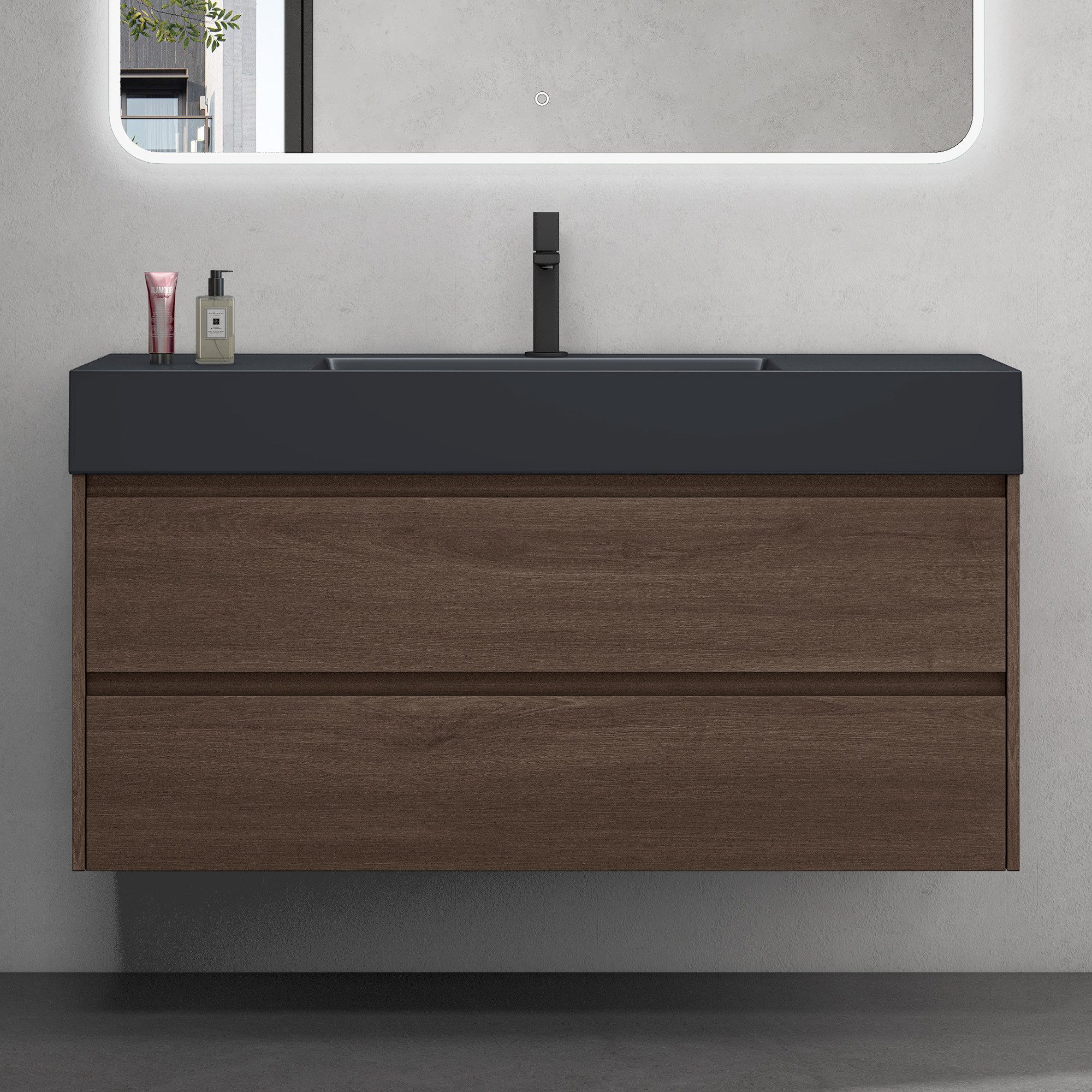 doporro Badmöbel-Set Badezimmermöbel Waschbecken Waschtisch Badezimmer-Schr günstig online kaufen