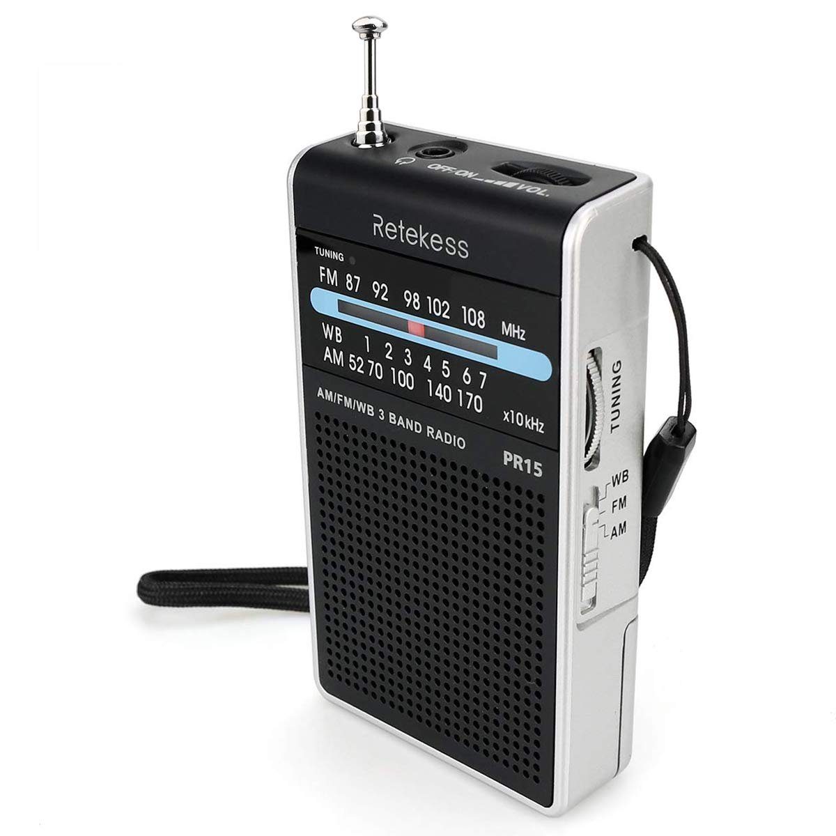 Retekess PR15 Mini-Taschenradio AM FM tragbarer zum Gehen, Wandern, Camping  Radio (Mini Taschenradio AM FM, Einfach zu verwenden, Klein und tragbar,  Abstimmknopf, Guter Empfang)