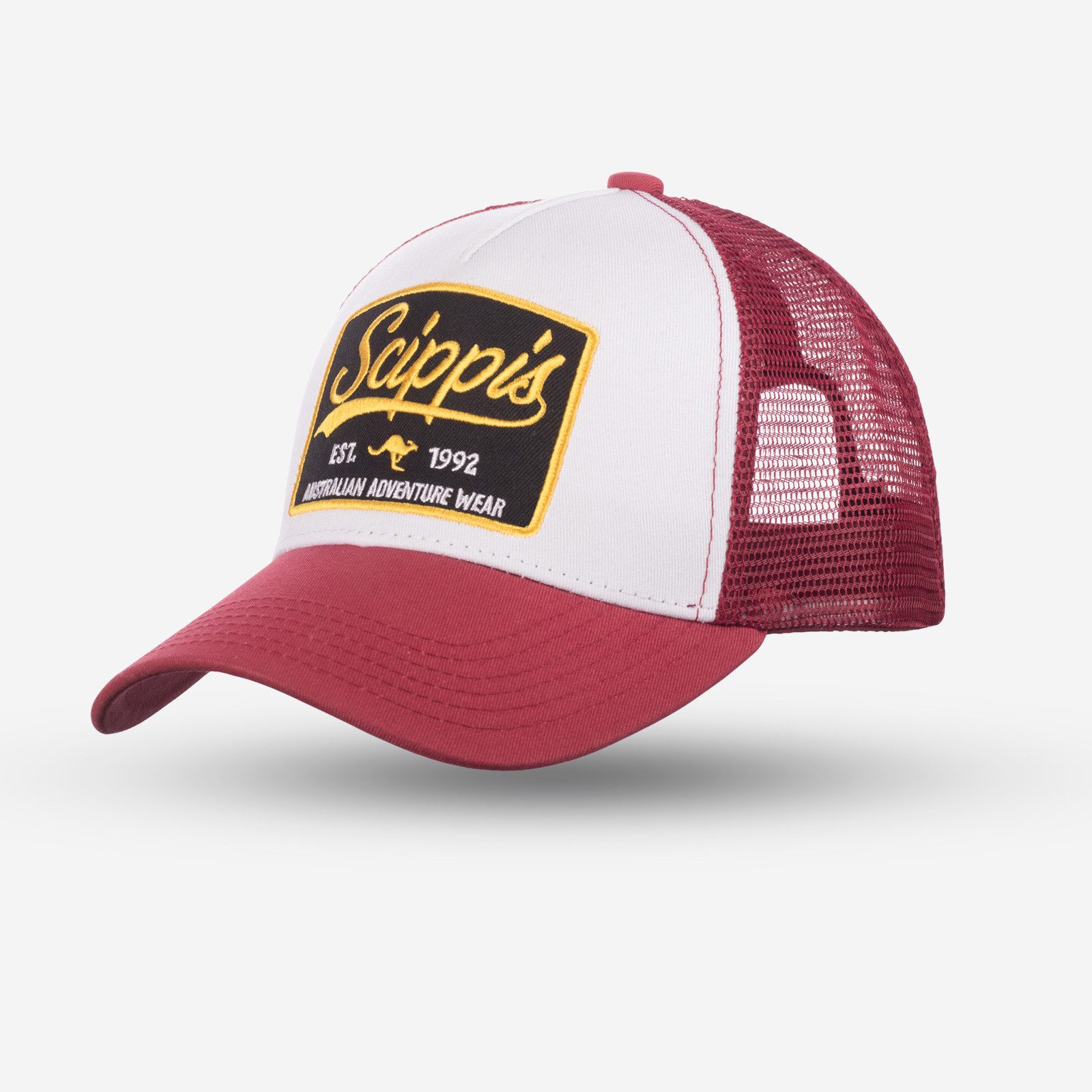 Scippis Snapback Cap SCIPPIS Redford Cap – Snapback aus Baumwoll-Polyester-Mix, burgund