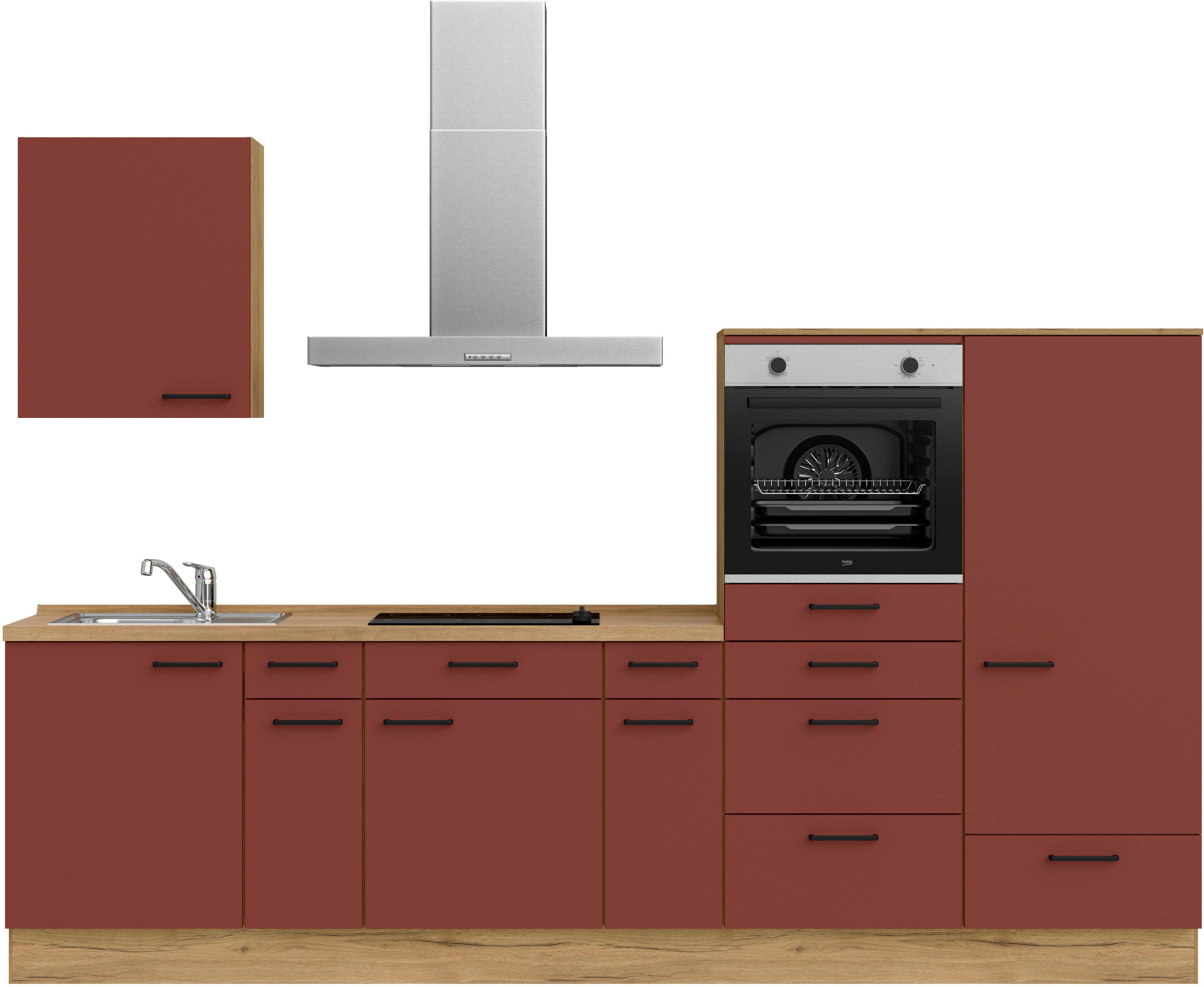 nobilia® Küchenzeile "Easytouch I", NEU: individuell anpassbar mit gratis Profi-Beratung, vormontiert, Breite 300 cm, Ausrichtung wählbar, wahlw. mit E-Geräten