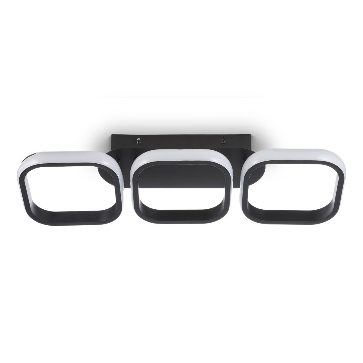 LETGOSPT LED Deckenleuchte Schwarz Deckenlampe Modern günstig online kaufen