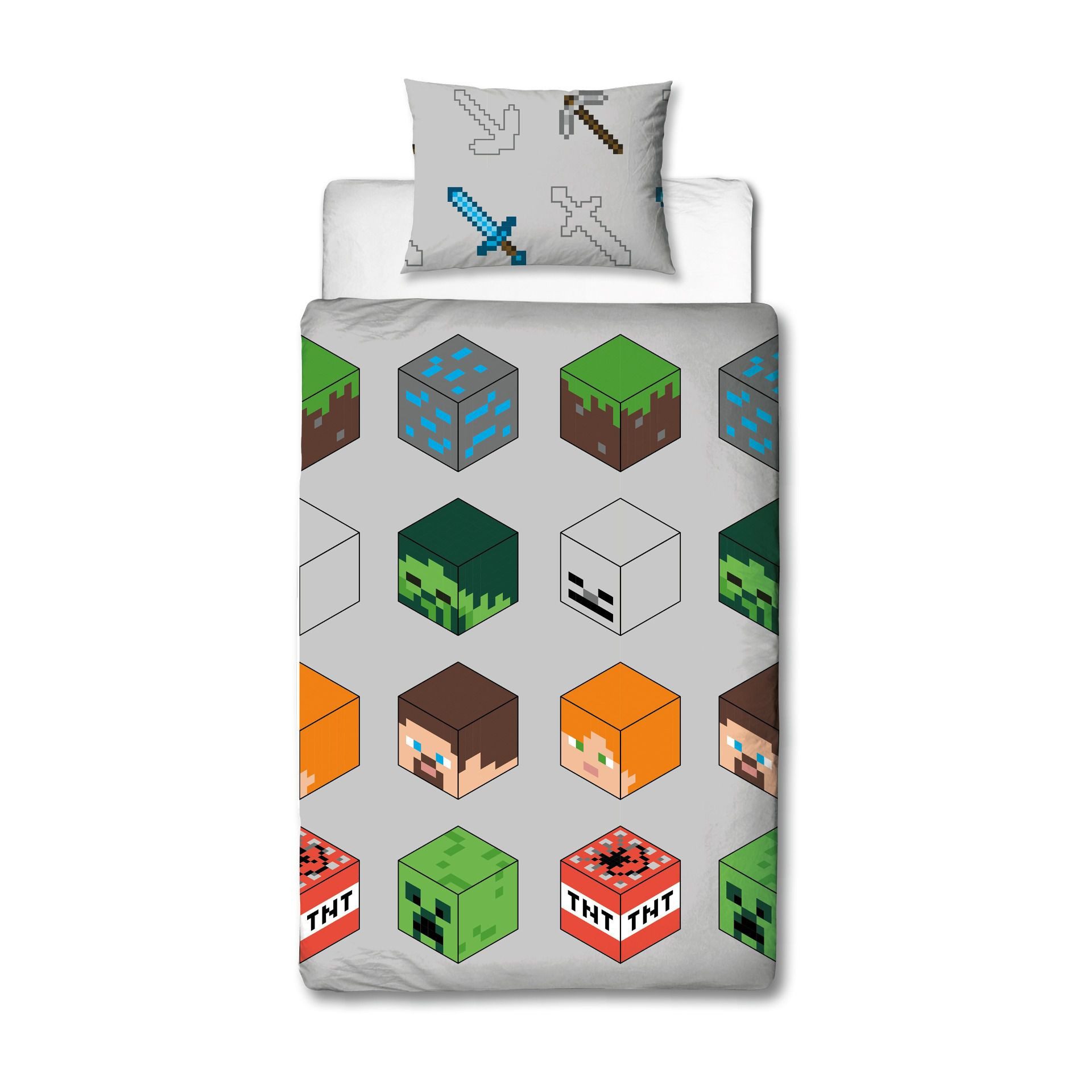 Minecraft Kinderbettwäsche Bettwäsche Set für Einzelbett - Einzelbett-Set f günstig online kaufen