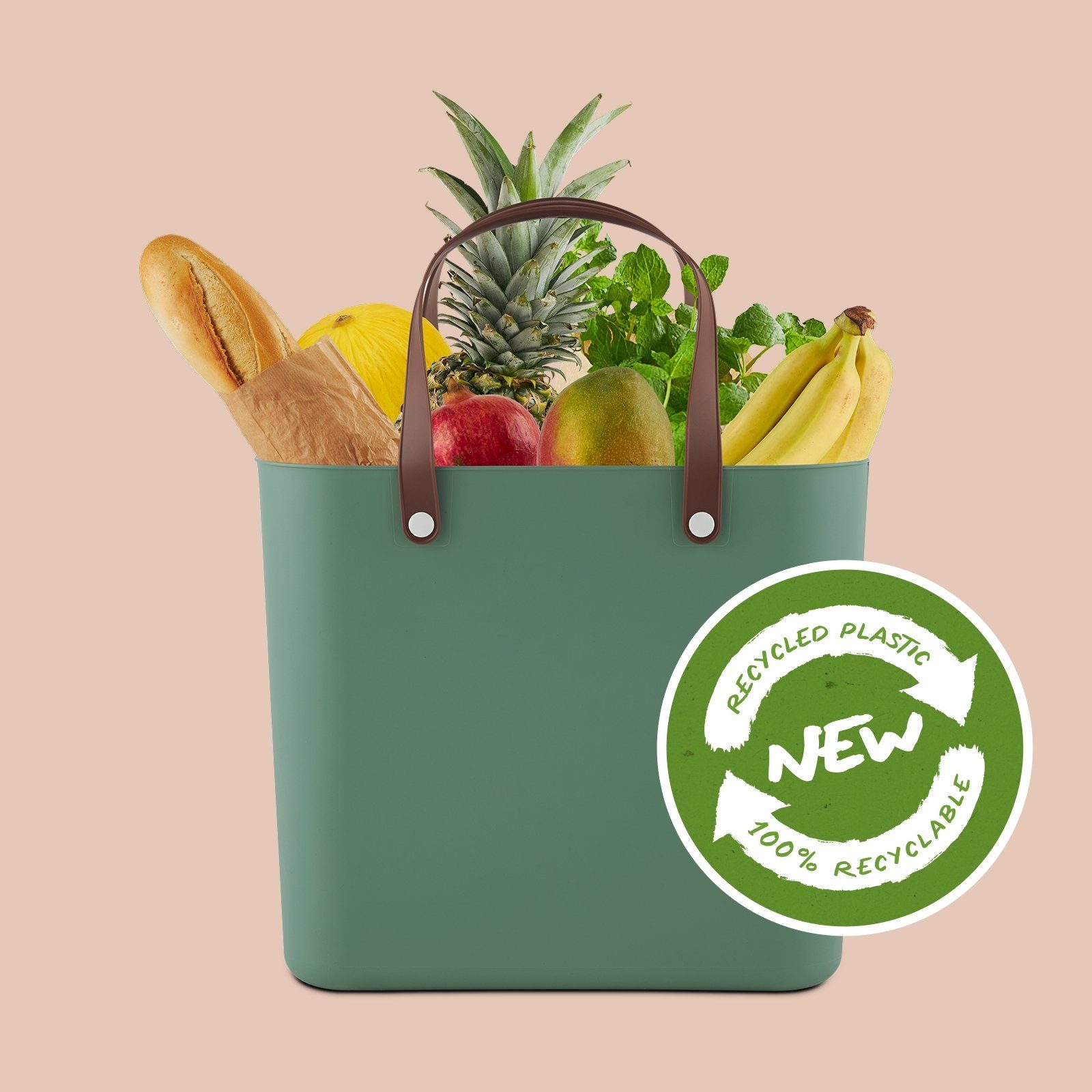 ROTHO Einkaufskorb Albula Einkaufskorb 25l, Kunststoff (PP recycelt), 25 l