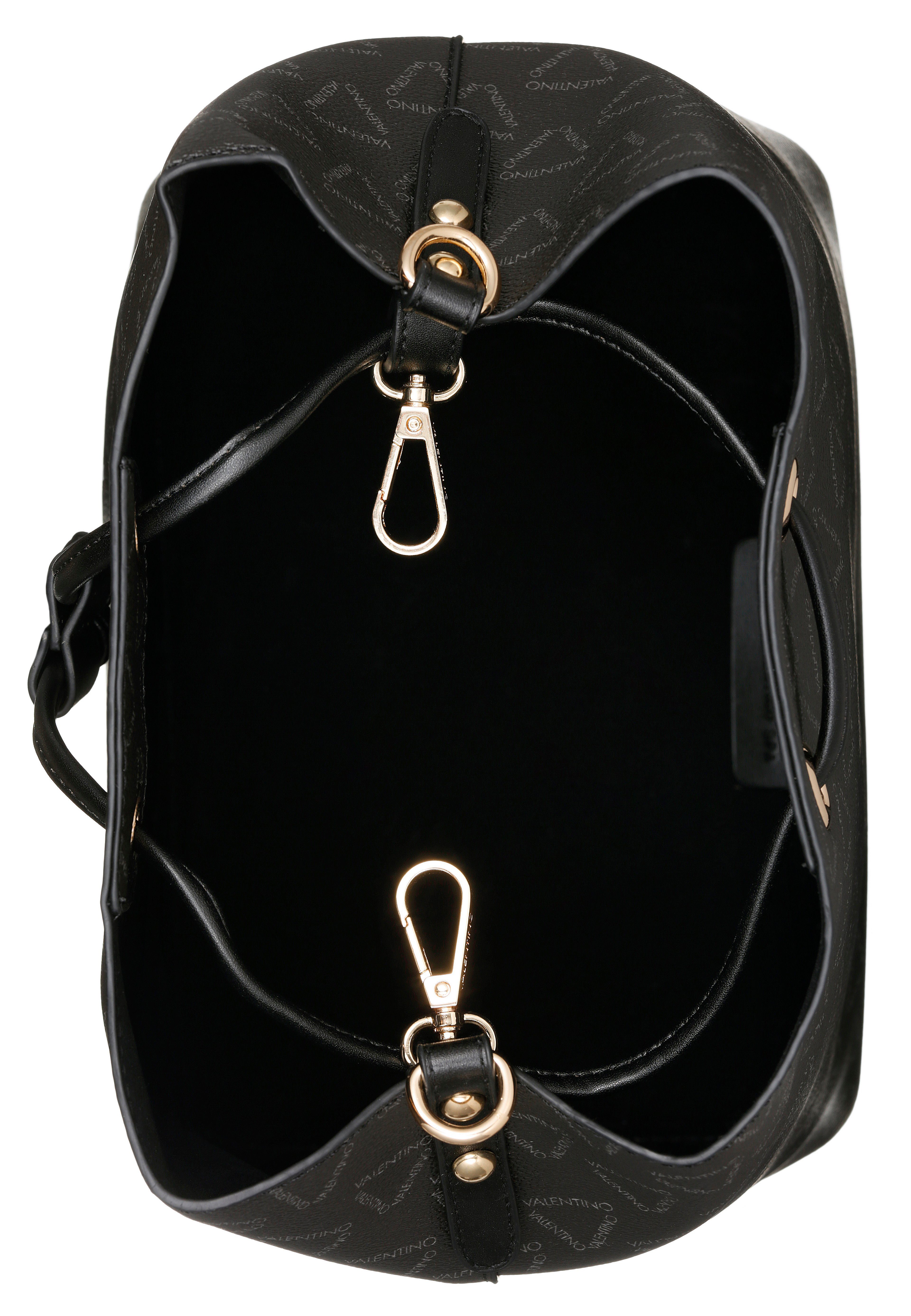 BAGS LIUTO, Beuteltasche mit Reißverschluss-Innentasche VALENTINO schwarz herausnehbarer
