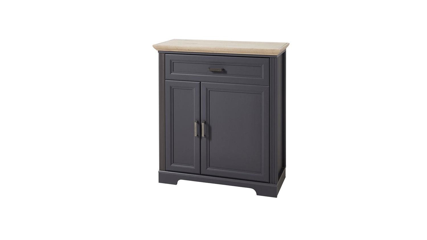 Innostyle Schuhschrank Schuhschrank Jasmin Garderobe in graphit und Artisan Eiche 93x102 cm