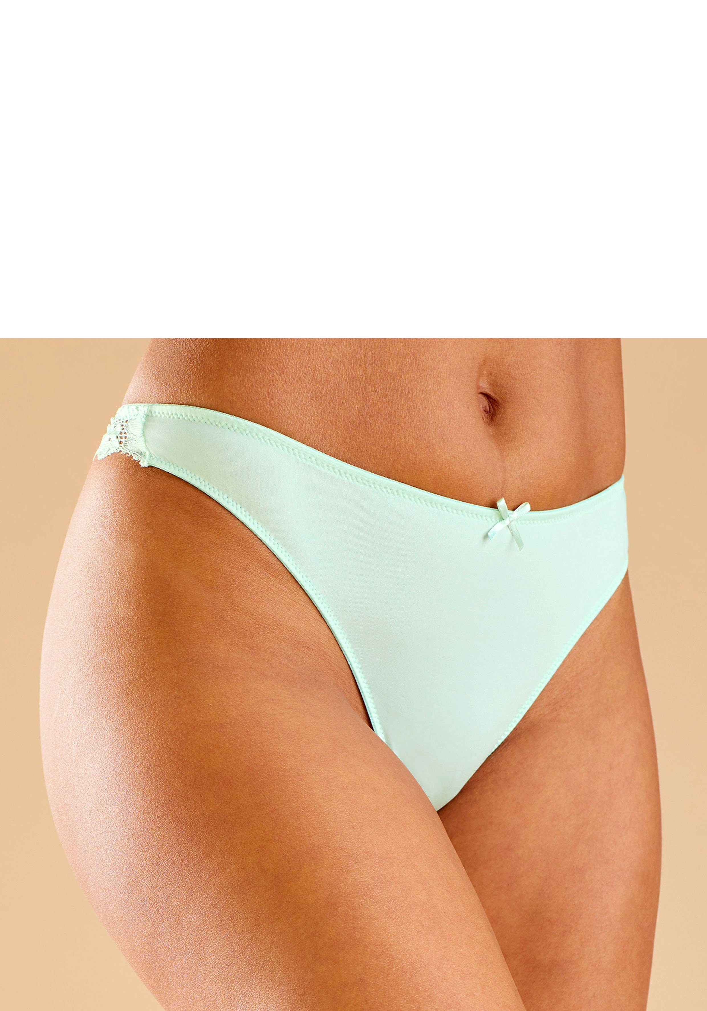 petite fleur String (Packung, 3 Stück) hinten komplett aus zarter Jacquardspitze