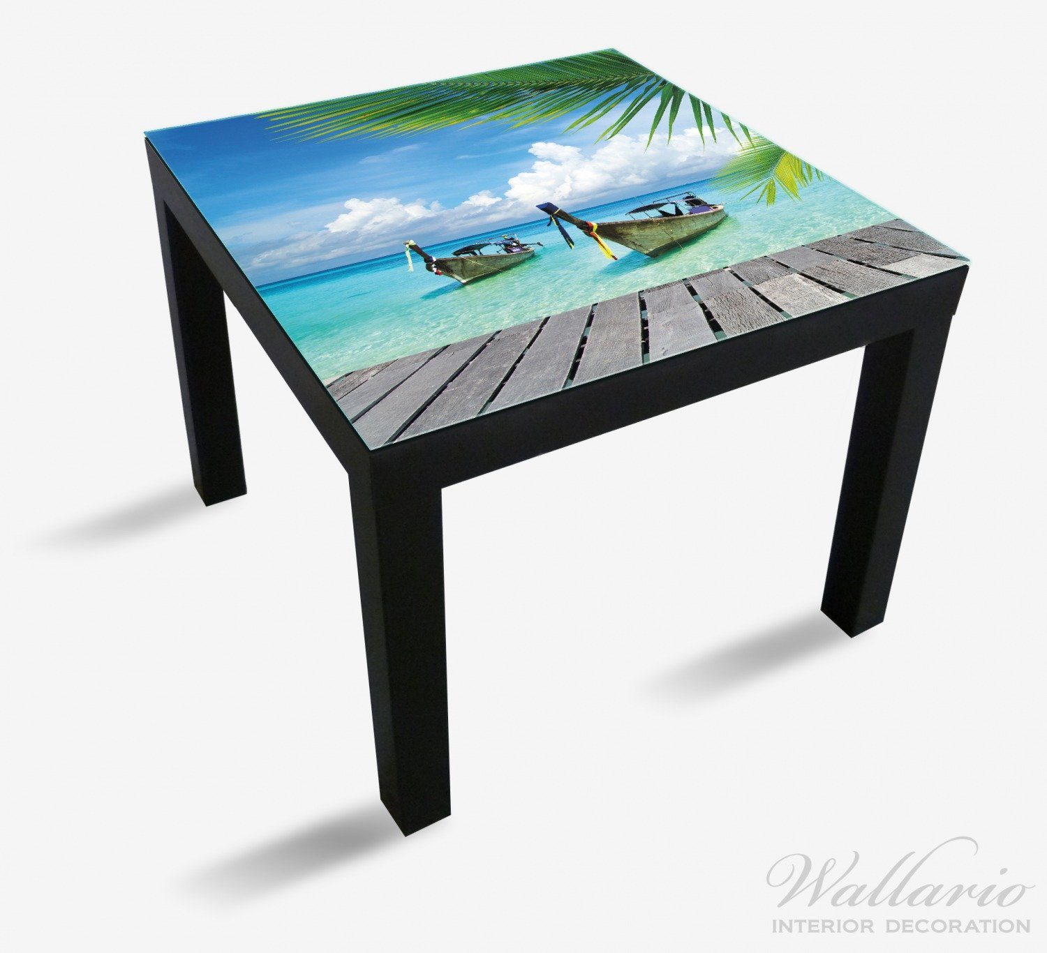 Tischplatte Tisch für Lack Ikea St), in (1 Wallario Sonnenboot Karibik der geeignet