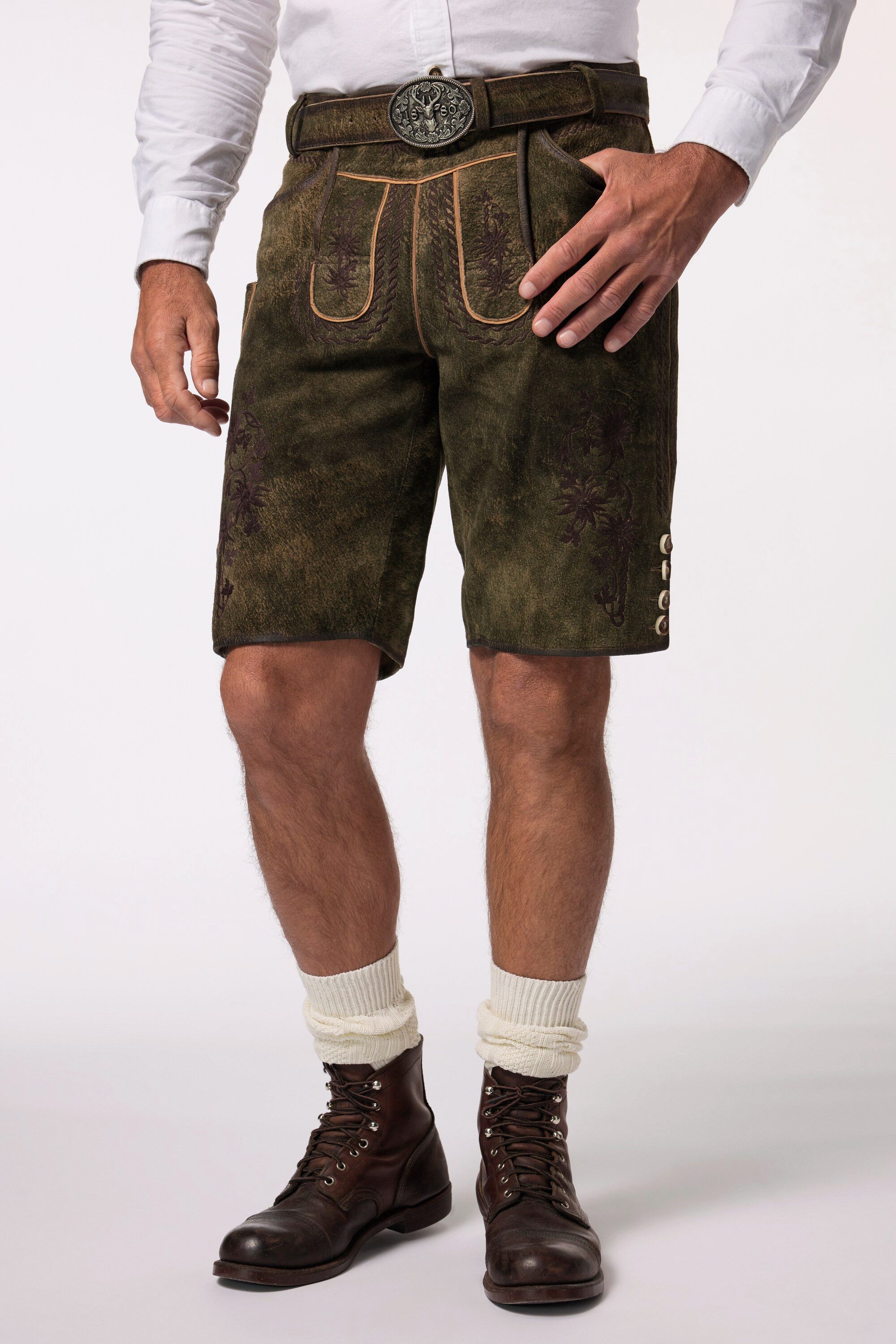 JP1880 Lederhose bis 7XL Trachtenhose aus Ziegenvelours-Leder günstig online kaufen