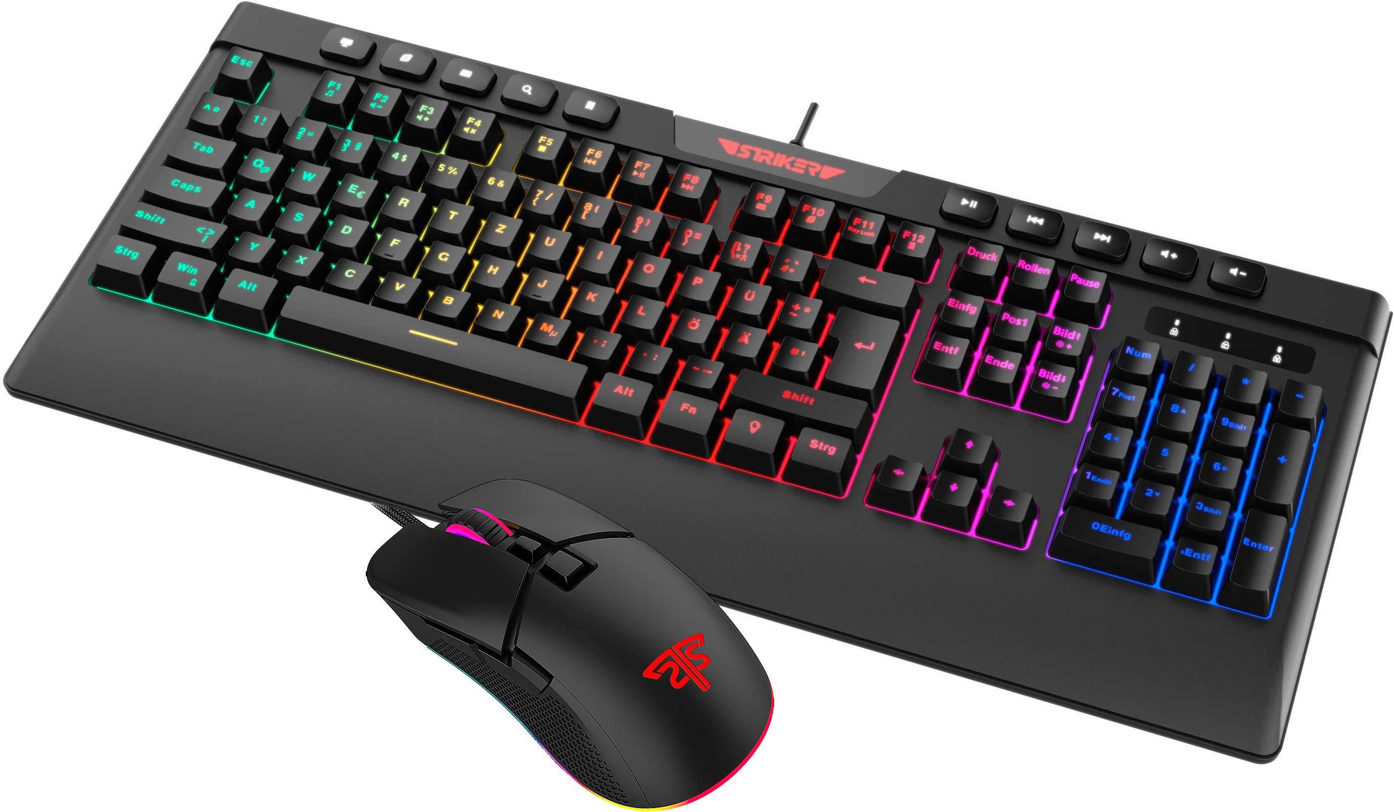 Hyrican Striker Gaming Sparset Level Bronze Tastatur- und Maus-Set, (ST-GKB8115 + ST-GM005)