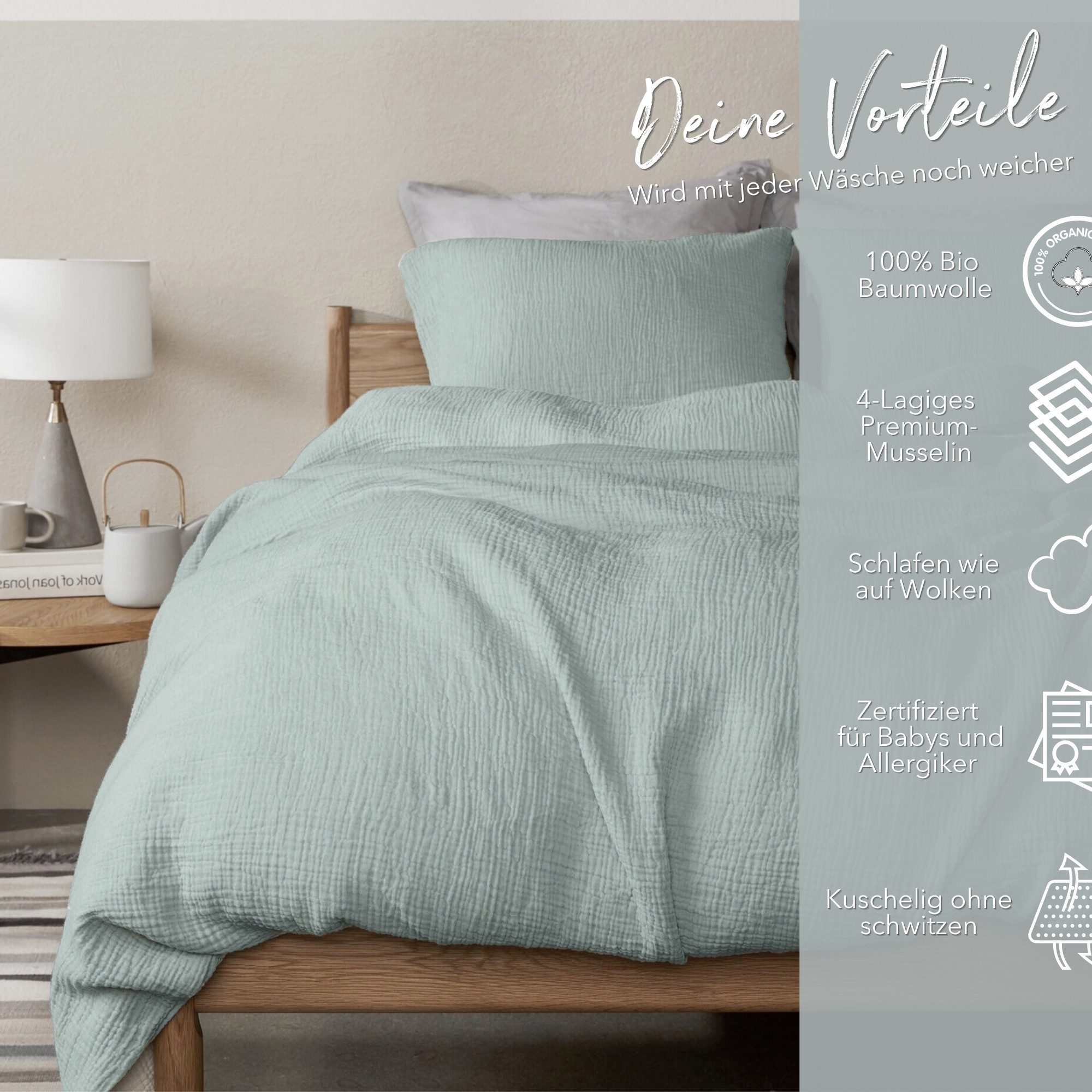 blanketino Bettwäsche Bettbezug Set aus 100% günstig online kaufen