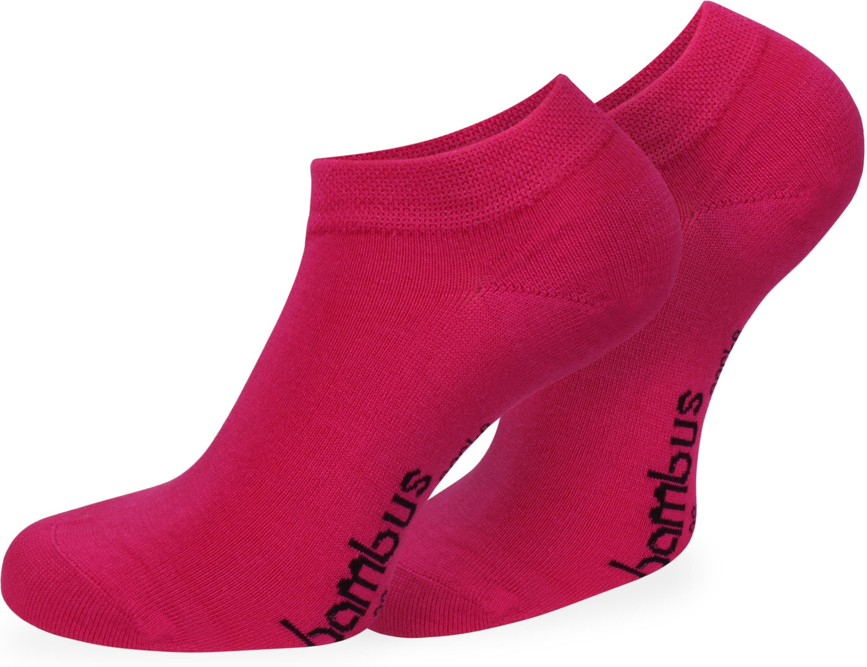 Sneakers Pink/Rosa/Weiß 6 Viskose Bambus-Gesundheitssocken 6 Paar) seidenweich Sneakersocken normani durch Paar (6er-Set,