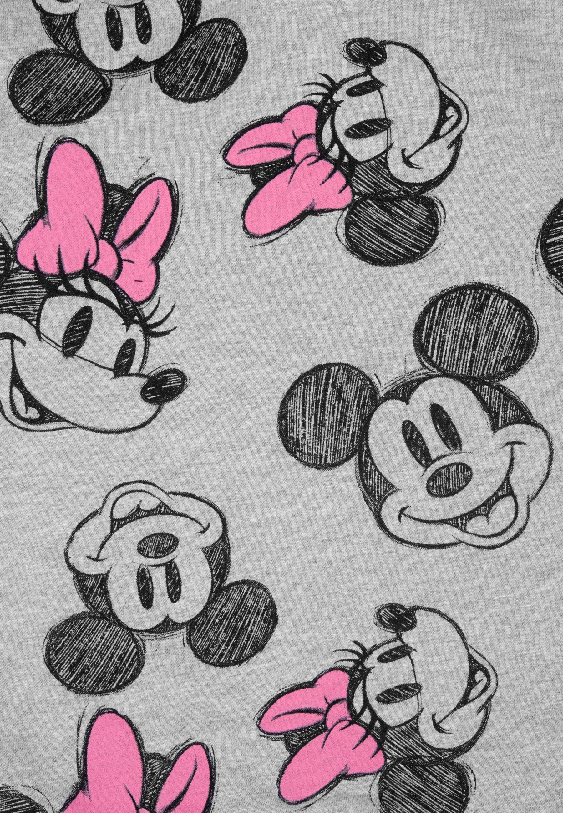 United Labels® Sweatshirt Disney - Mickey & Minnie Mouse allover, Hatch style- Hoodie