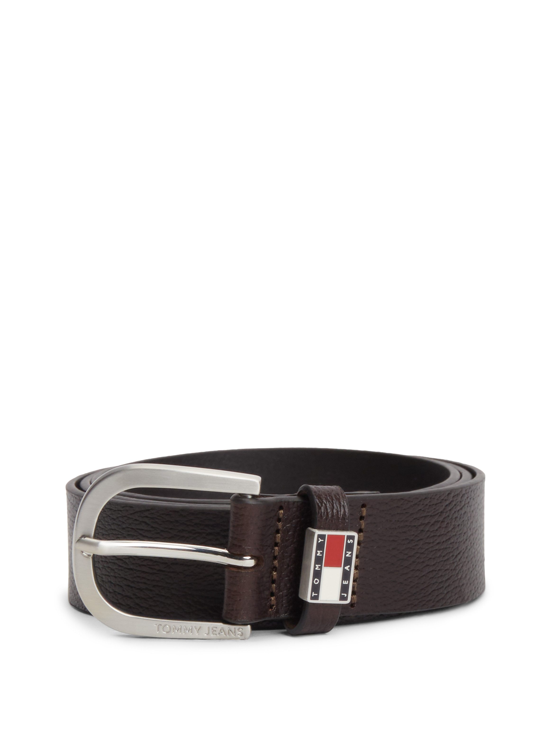 Tommy Jeans Ledergürtel TJM RYAN 3.5 Größenverstellbar mit genarbtem Finish