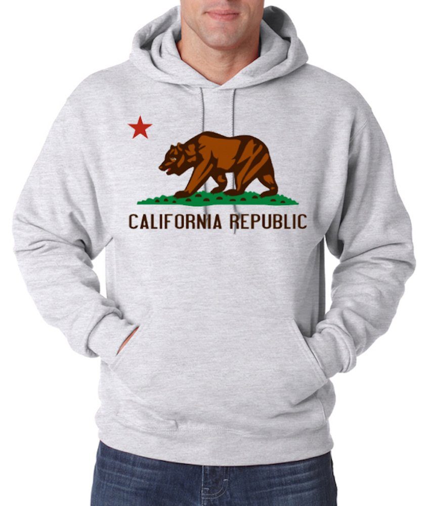 Youth Designz Kapuzenpullover California Republic Herren Hoodie Pullover mit trendigem Frontprint