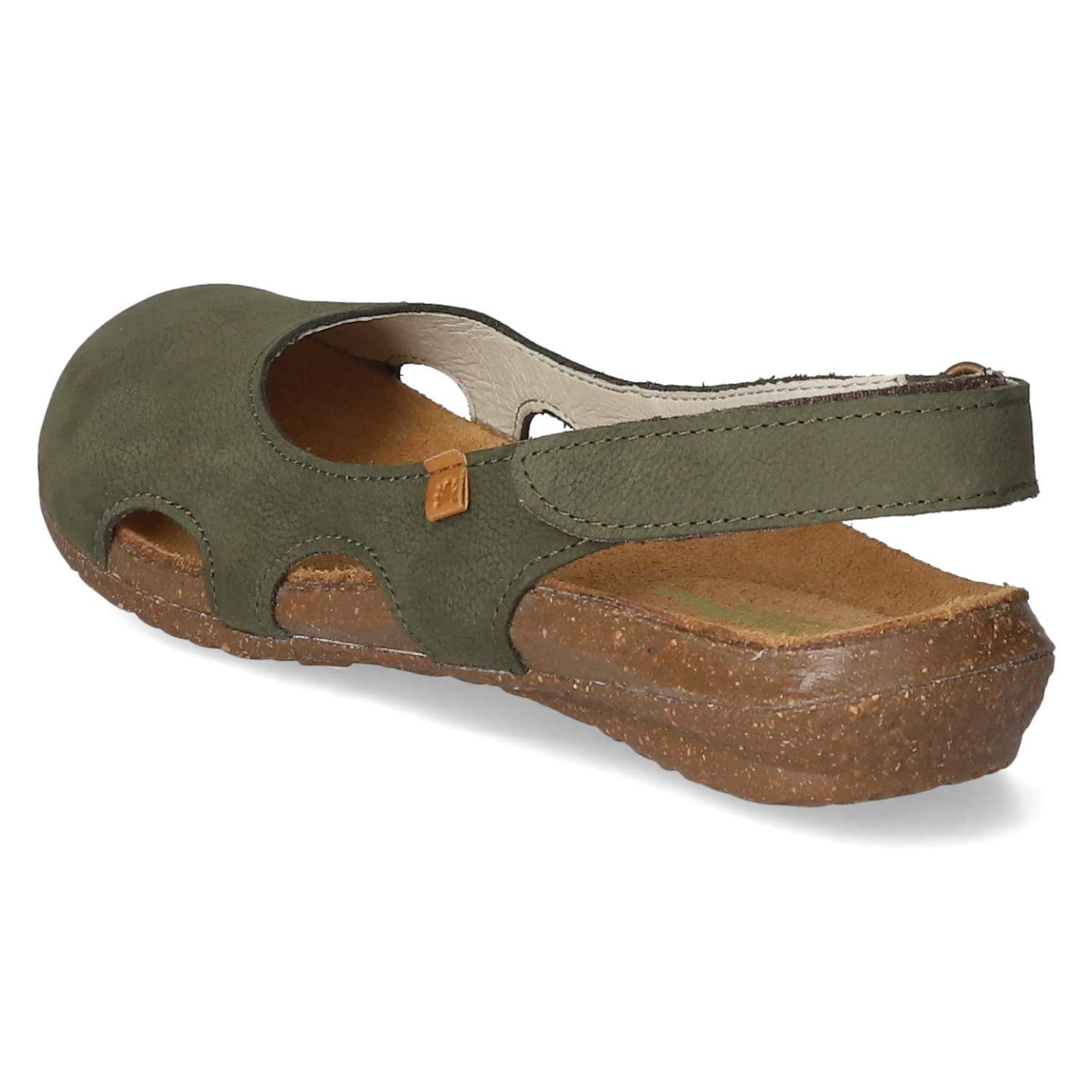 El Naturalista El Naturalista N413 Kaki Damen Rauleder green Keilsandalette