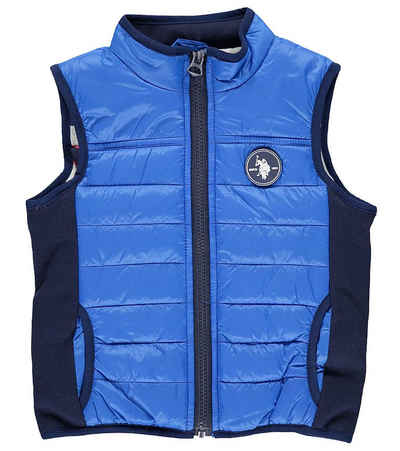 U.S. Polo Assn Kurzweste »U.S. POLO ASSN. Kinder Weste formwahrende Jacke mit USA-Print auf Innenfutter Freizeit-Weste Blau«