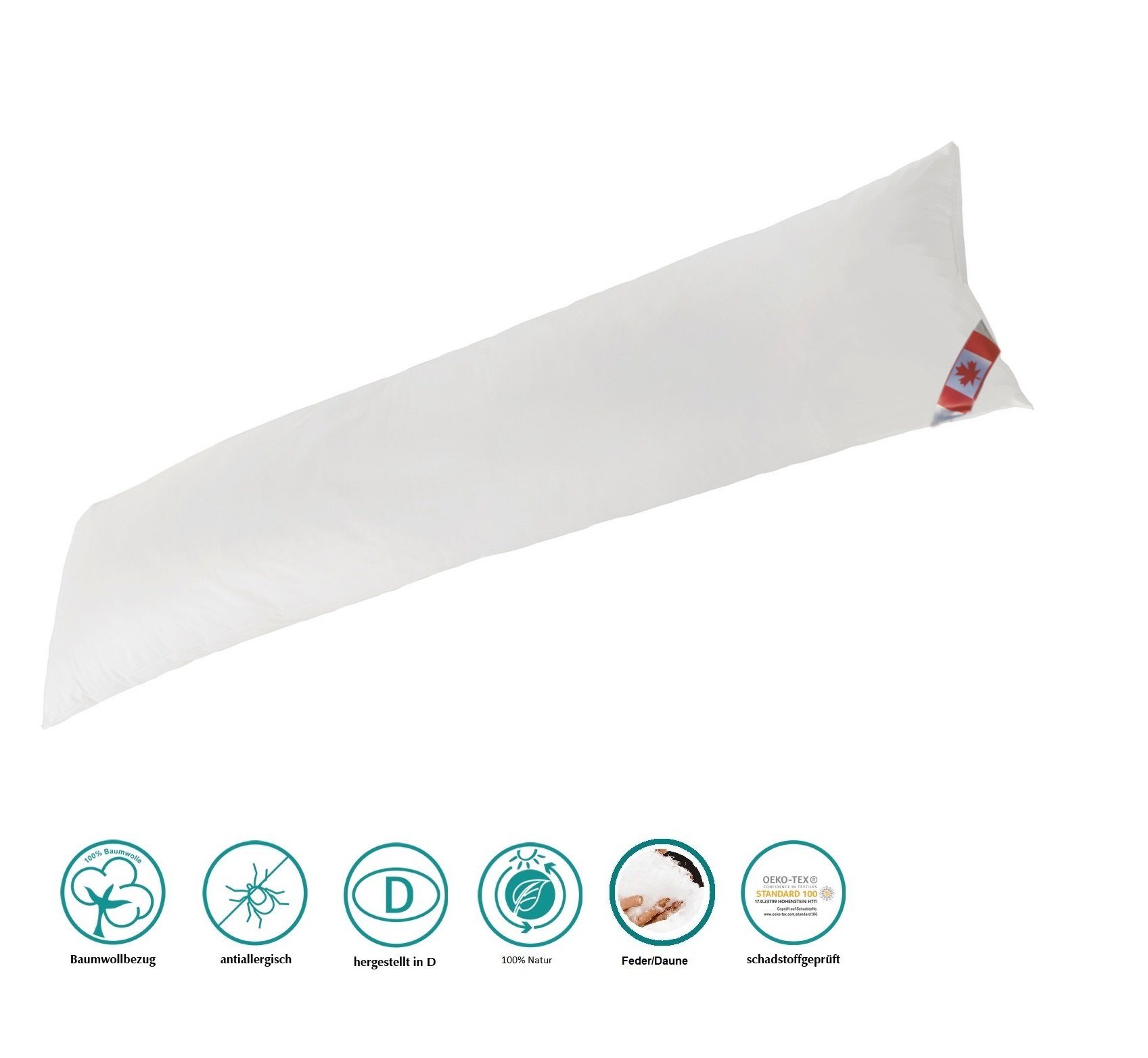 Canada Seitenschläferkissen Seitenschläferkissen Daune Federchen 35x140 cm, günstig online kaufen