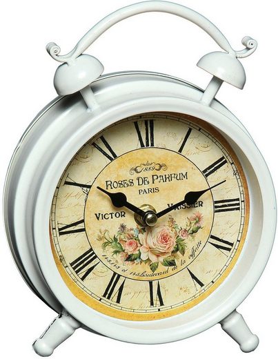 Ambiente Haus Tischuhr »Tischuhr aus Metall - Rosen 16cm« online kaufen