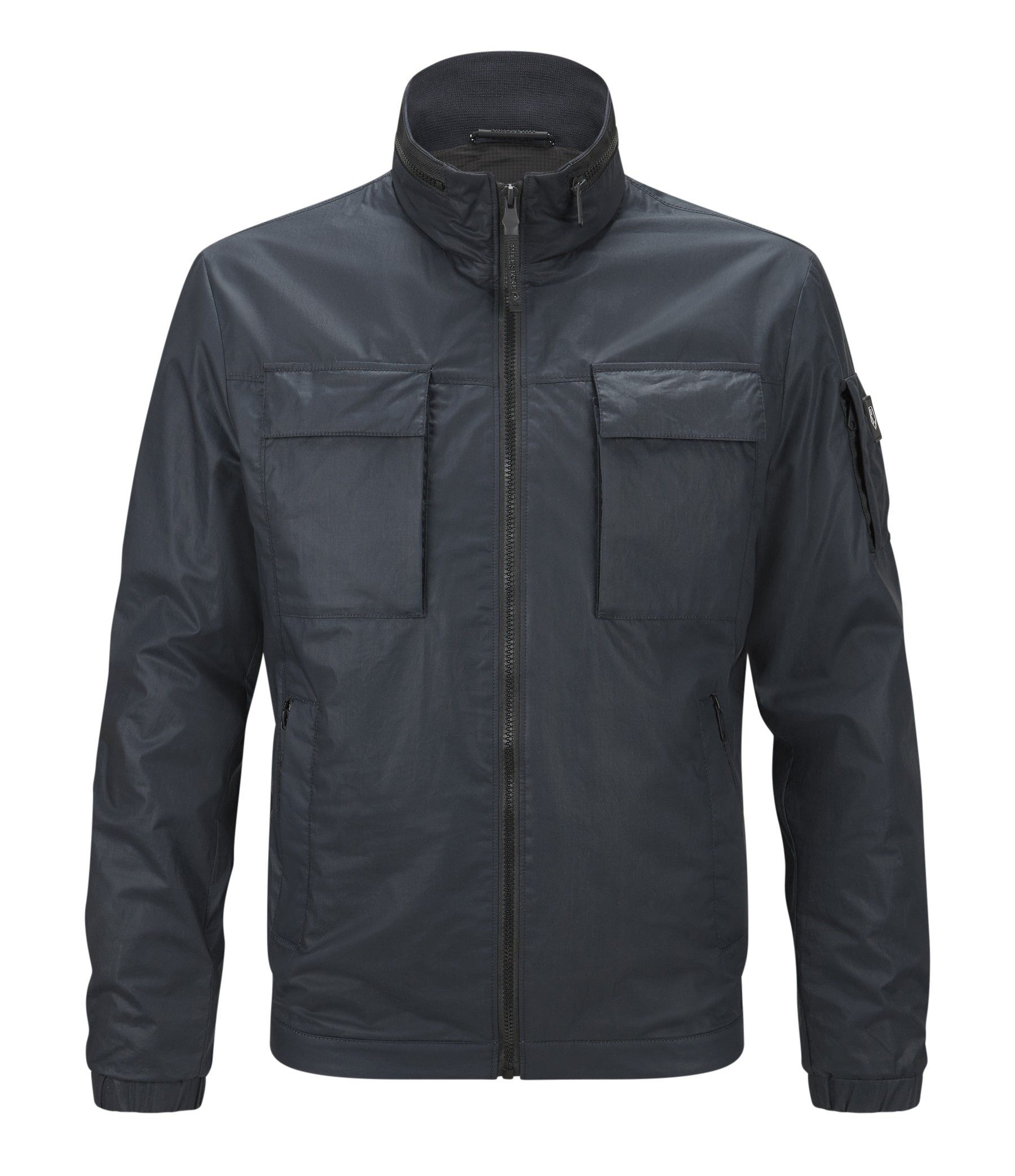 Milestone Sommerjacke MSOxford Beschichtung mit leichtem Glanz und integrierter Kapuze