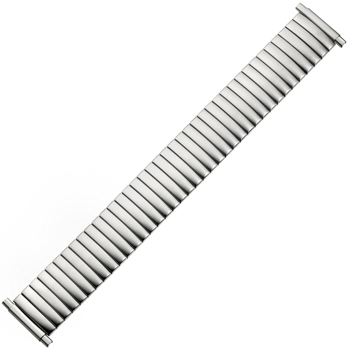 MARBURGER Uhrenarmband 18, 19, 20mm Edelstahl Silber Zugband