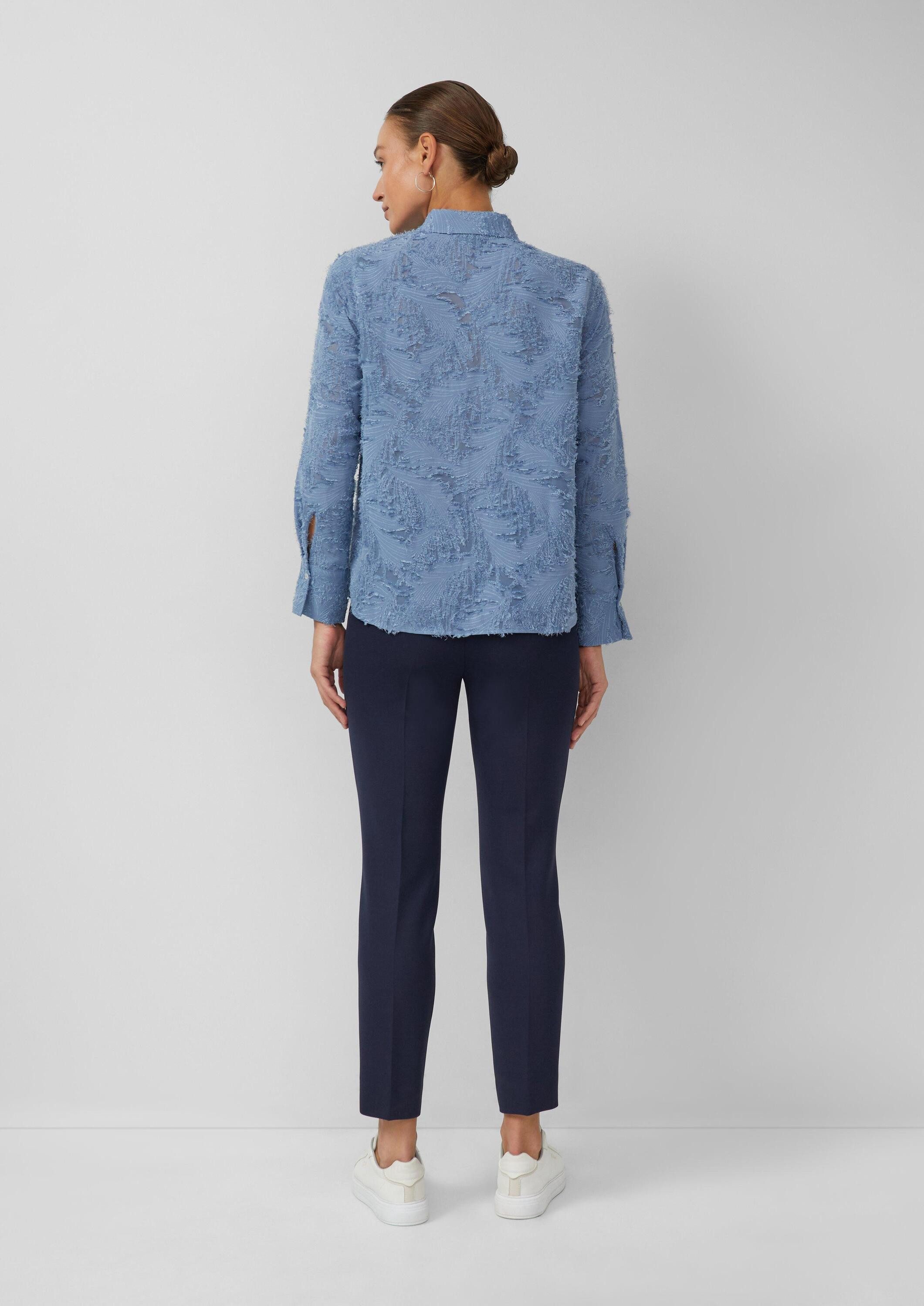 s.Oliver Langarmbluse Bluse Hemdbluse mit 3D-Effekt