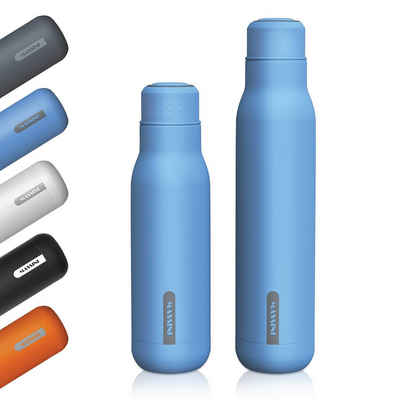 Massini Trinkflasche Design Edelstahl Trinkflasche Isolier- und Thermoflasche Auslaufsicher, Kohlensäure geeignet, Pulverbeschichtung, BPA-Frei