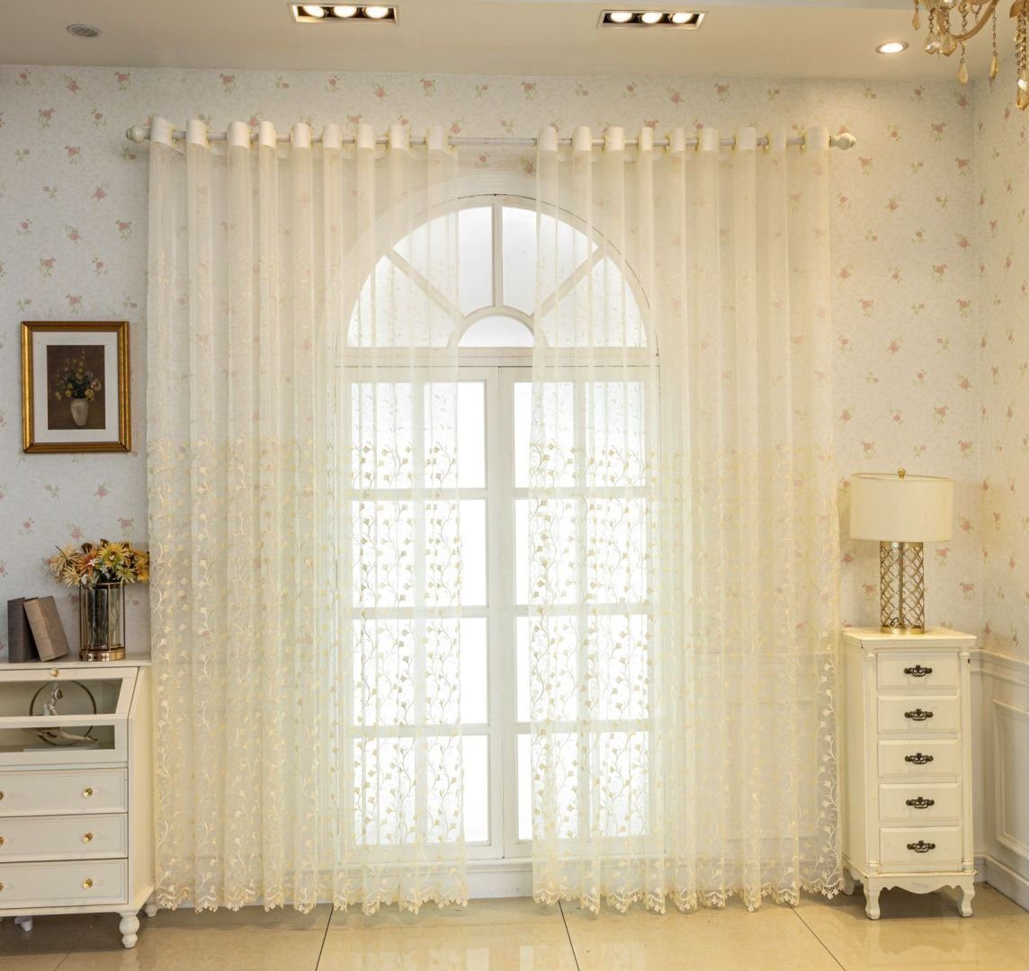 BYSURE Gardine, Ösen, transparent, Ginkgoblätter Vorhänge günstig online kaufen