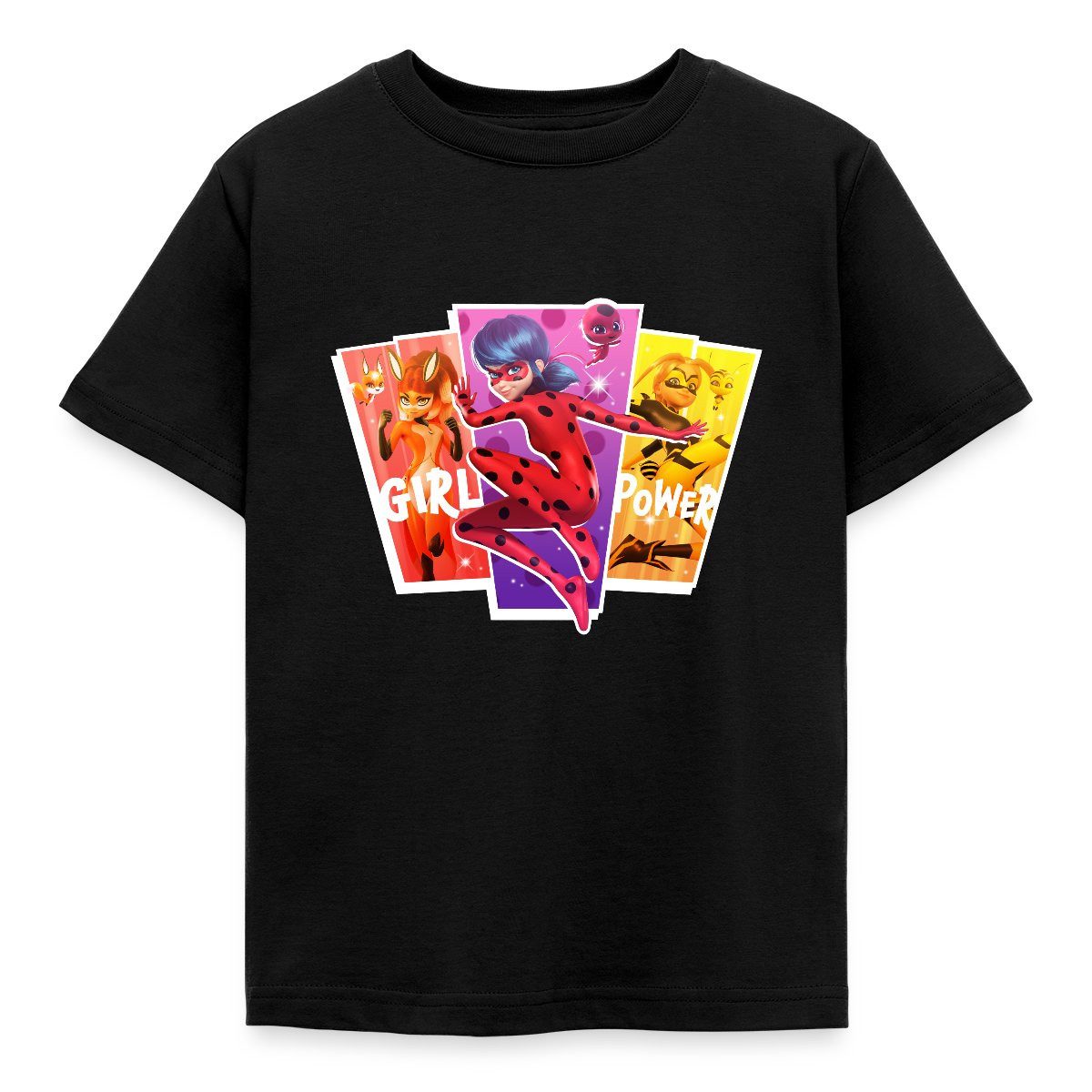 T-Shirt Miraculous Girl Power Ladybug Superhelden Kinder T-Shirt