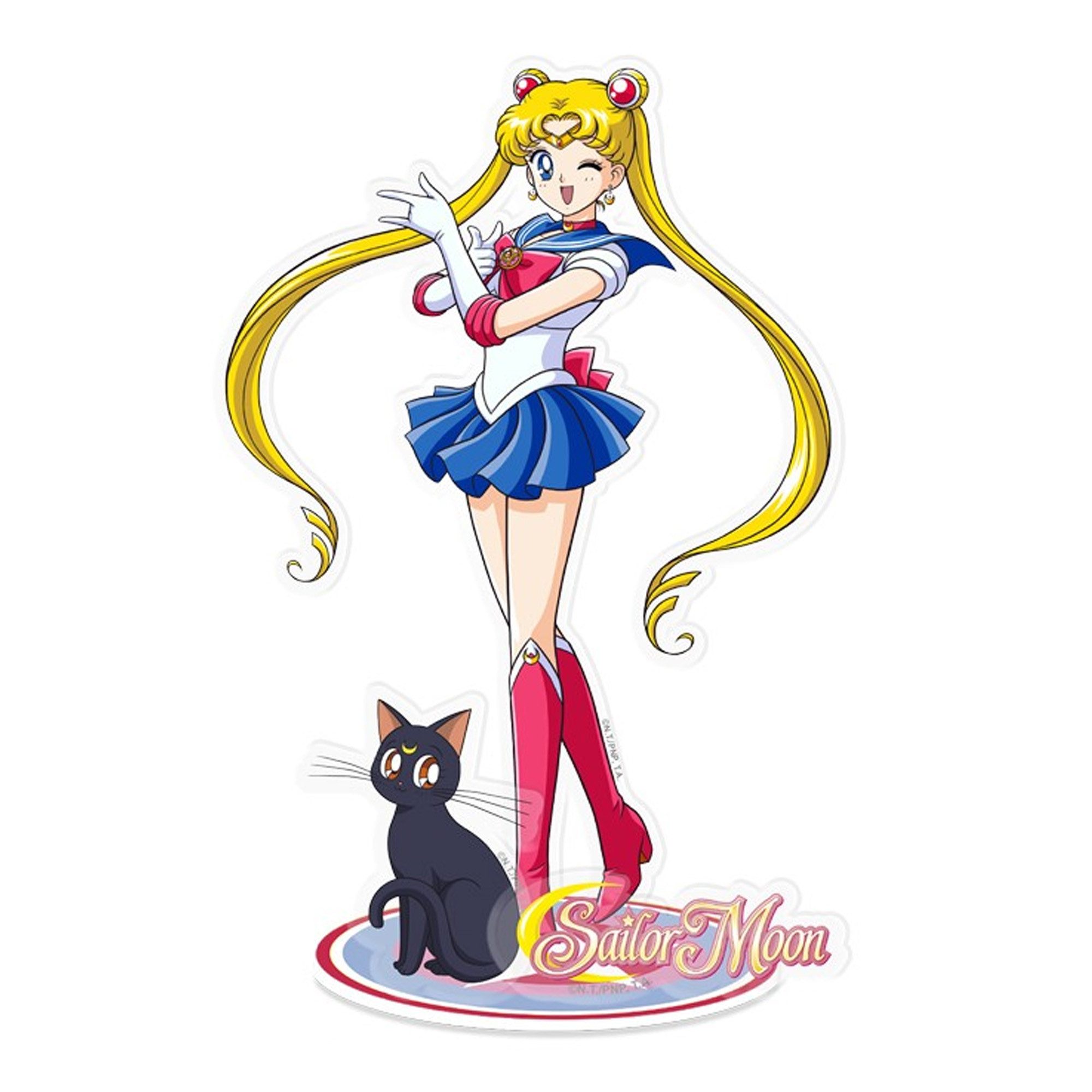 Figurine Acrylique Sailor Moon & Luna - Hauteur Environ 11 Cm, Pièce Officielle ABYstyle à Monter Soi-même