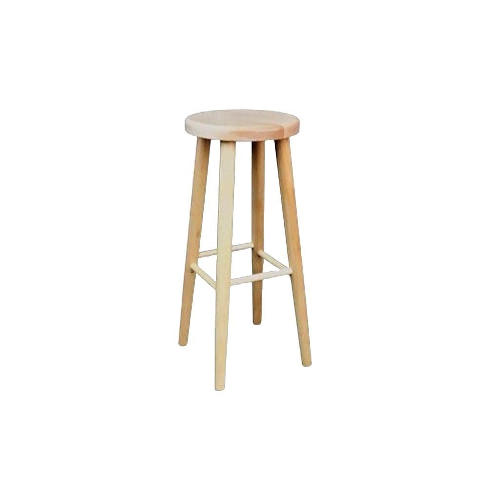 Barhocker Barstuhl Barmöbel Rund Sitzhocker Holzhocker Massivholz Hocker Natur