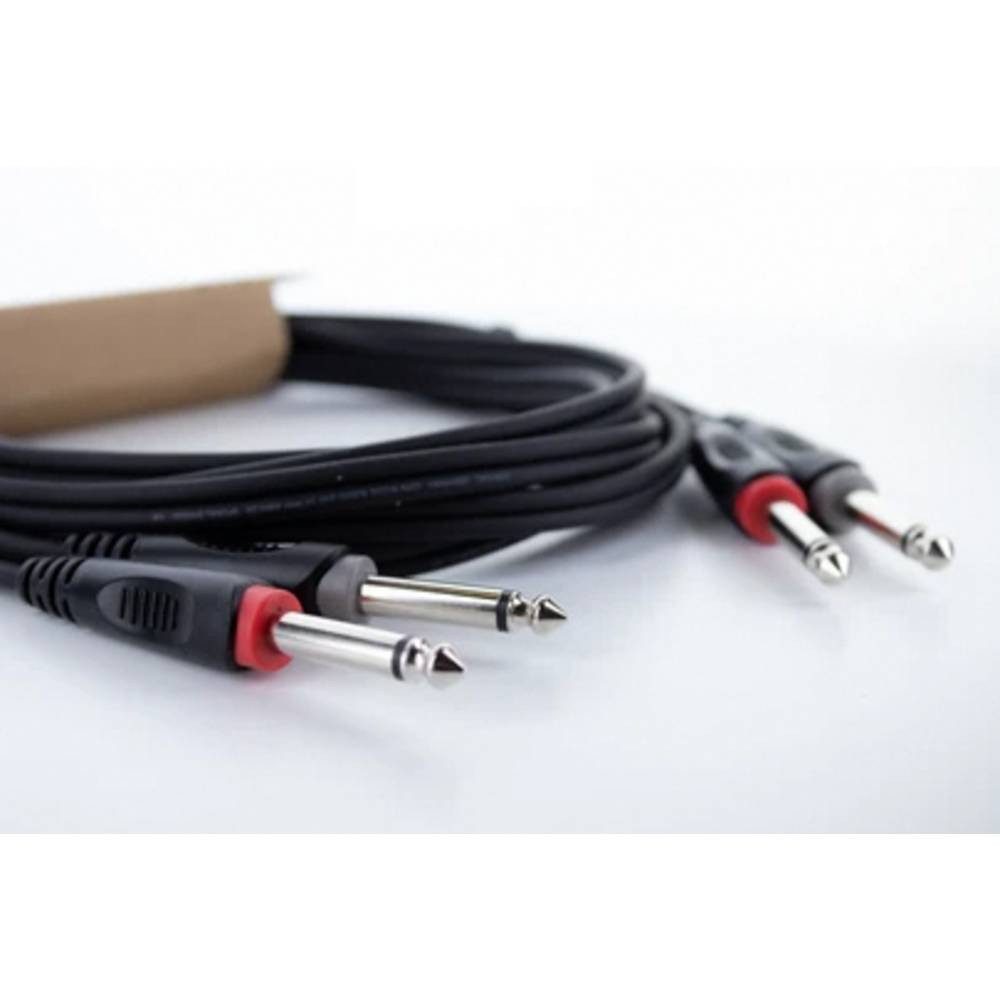 Unbalanced Connector 1: 2x Plug 6.3 mono Audio- & Video-Kabel