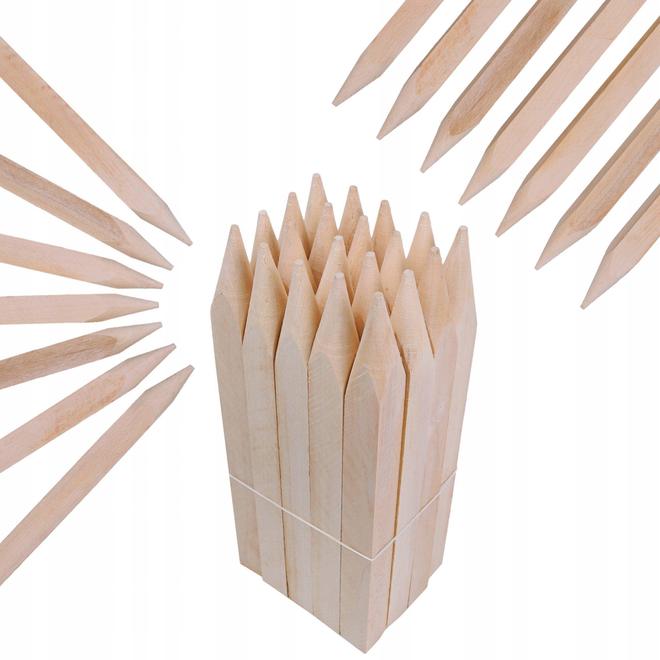 Bellushortus Zaunpfosten Holzpfähle, Holzpflöcke, Zaunpfosten, angespitzt, 20 Stück