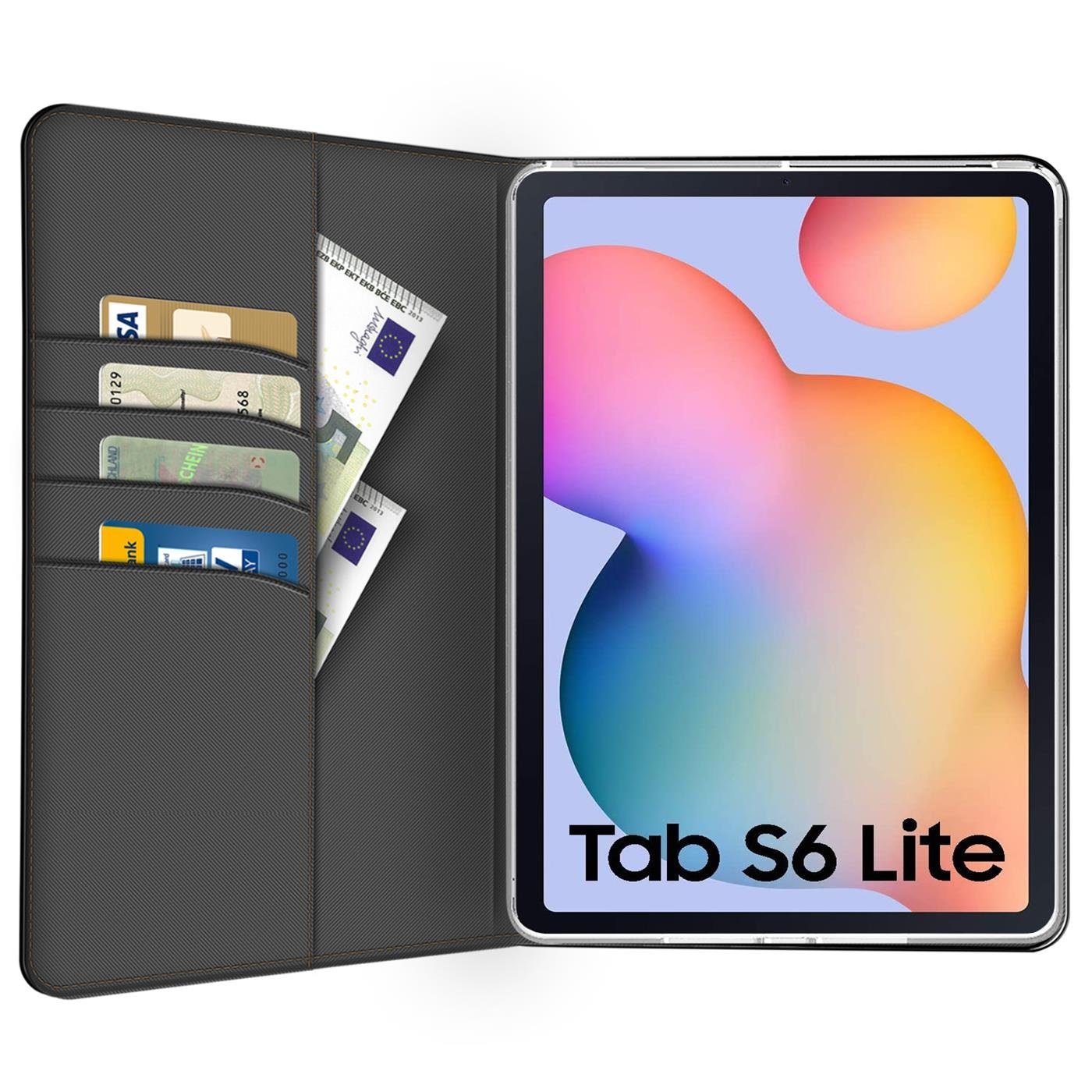 CoolGadget Tablet-Hülle Book Case Tablet Tasche Für Samsung Galaxy Tab S6 Lite 26,4 cm (10,4 Zoll), Hülle Klapphülle Cover Samsung Tab S6 Lite (P610/P615) Schutzhülle