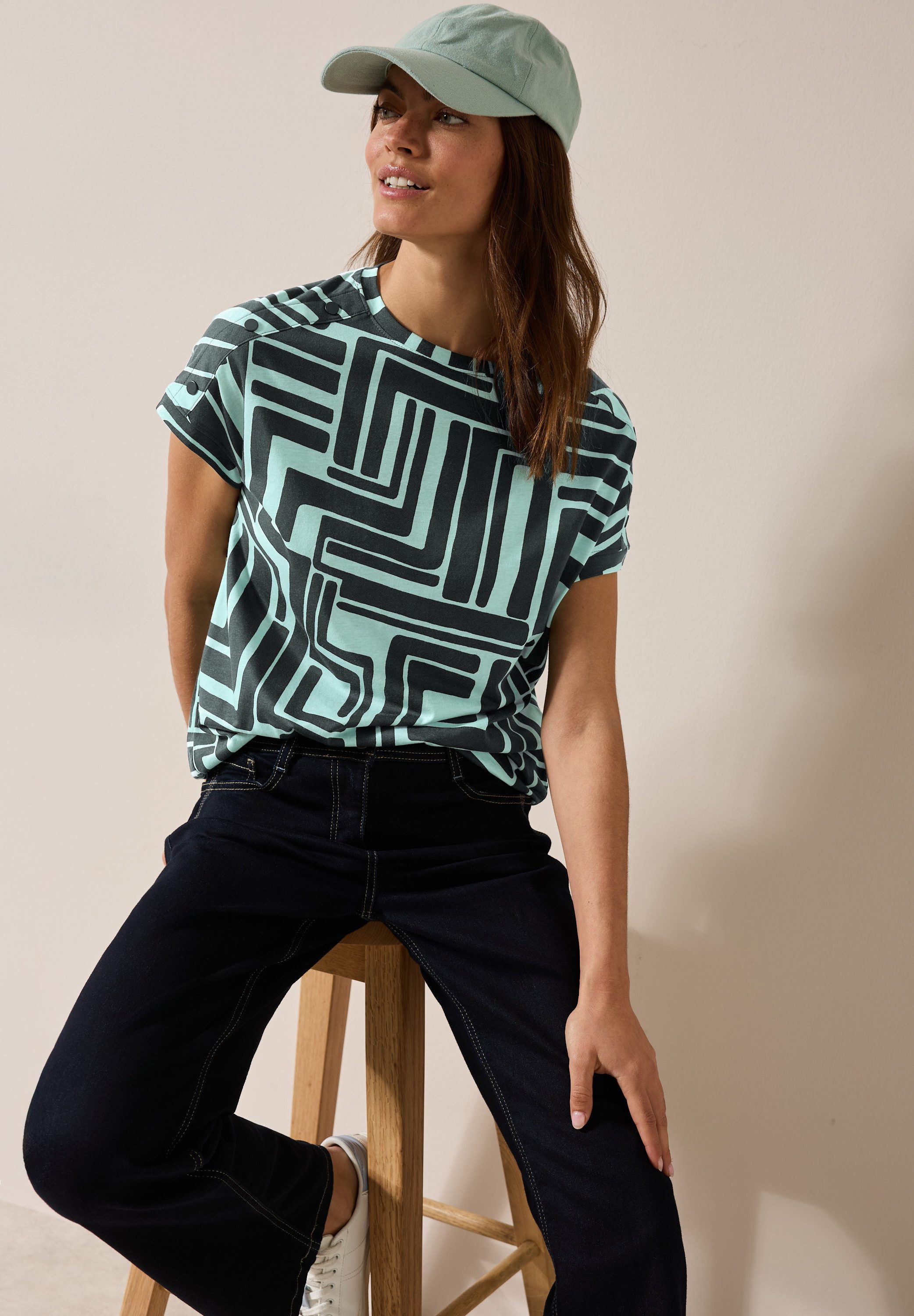 CECIL T-Shirt mit All-Over Print