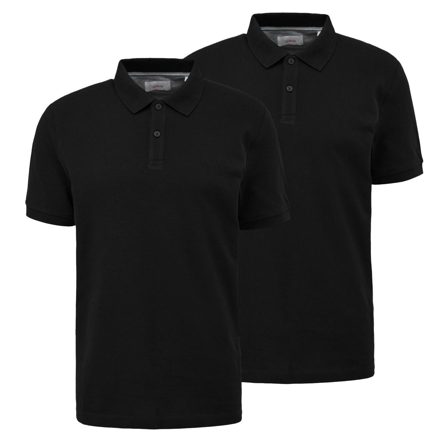 s.Oliver Poloshirt (2-tlg) 2 Knöpfe, Logo-Stickerei, klassisch, sportive Pi günstig online kaufen