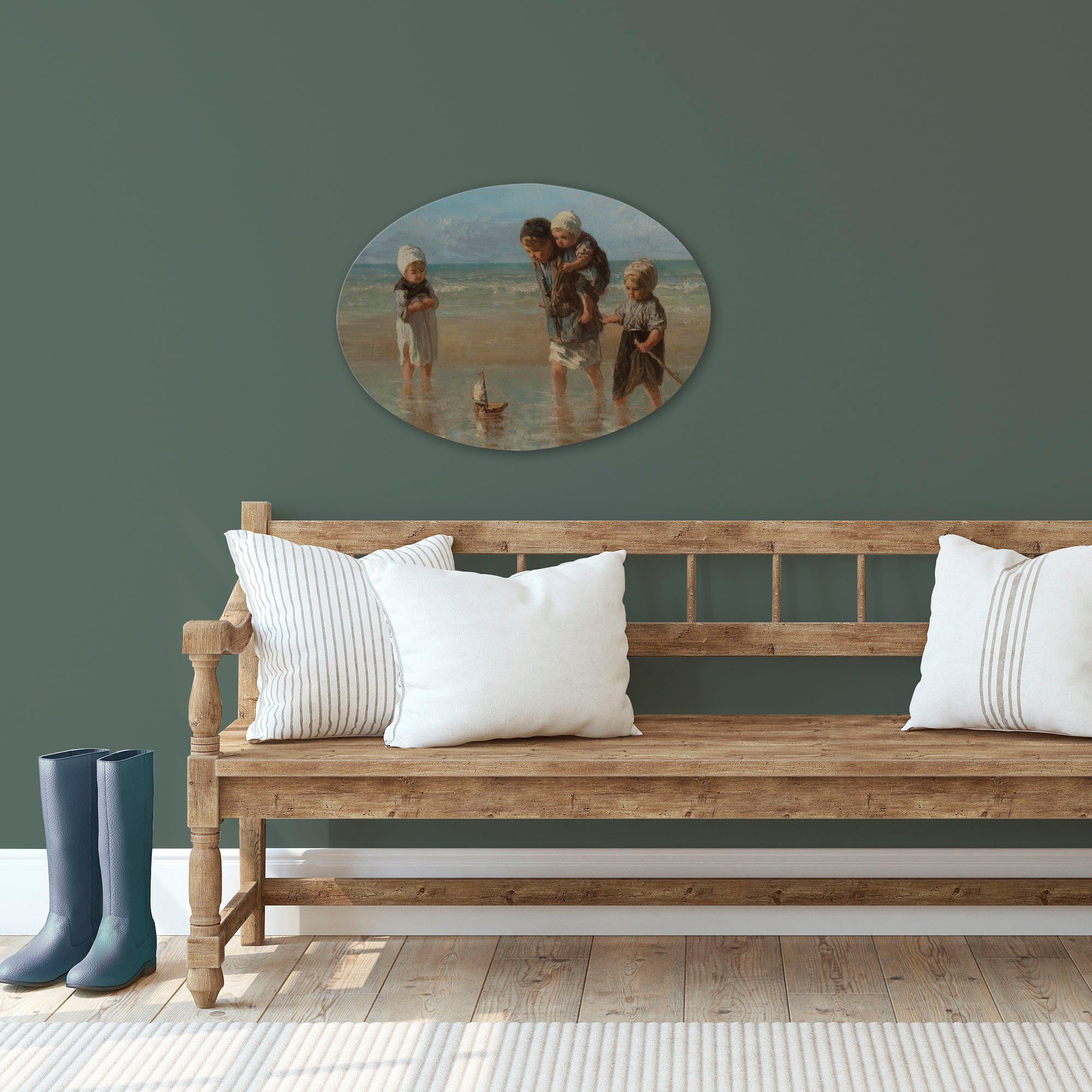Art for the home Leinwandbild Kinder Meer (Jozef Israëls), Art, Portrait (1 St), Kinder des Meeres 50 x 70 cm