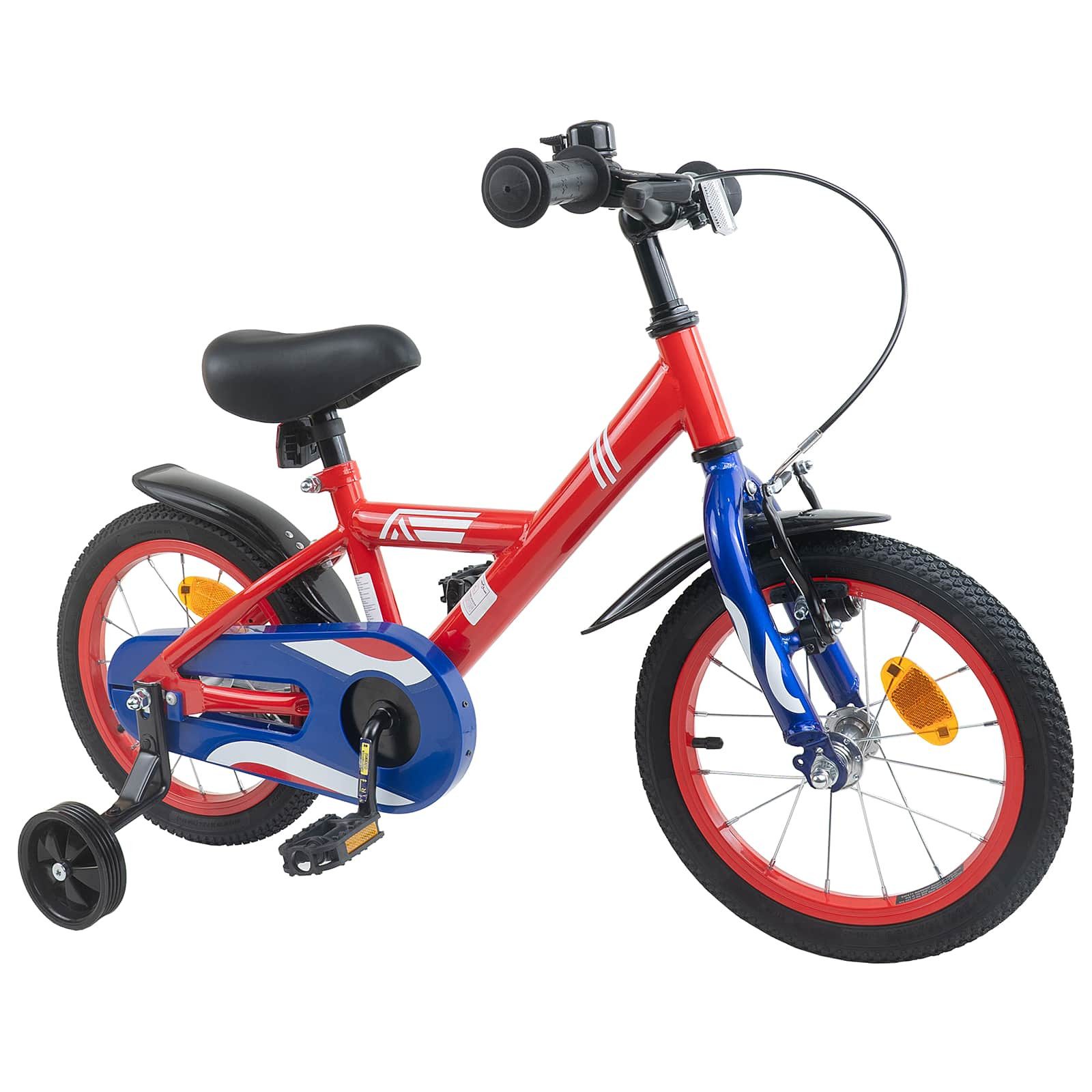 vidaXL Kinderfahrrad 90 x 49 x 67,5 cm Kinderfahrrad 12 Zoll für 2-4 Jahre alt Rot Stützräd