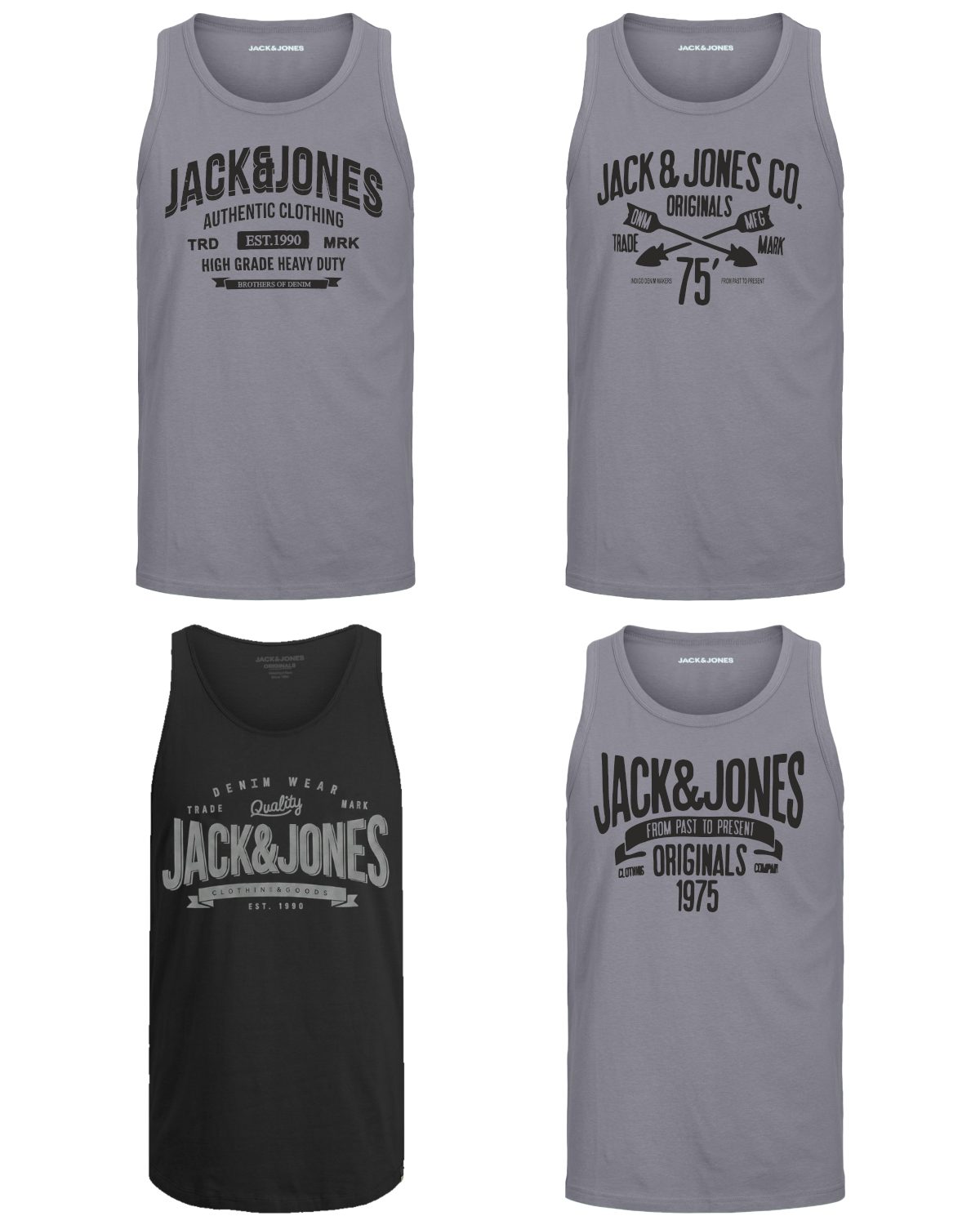 Jack & Jones Tanktop (Spar-Set, 4er-Pack) in unifarbe