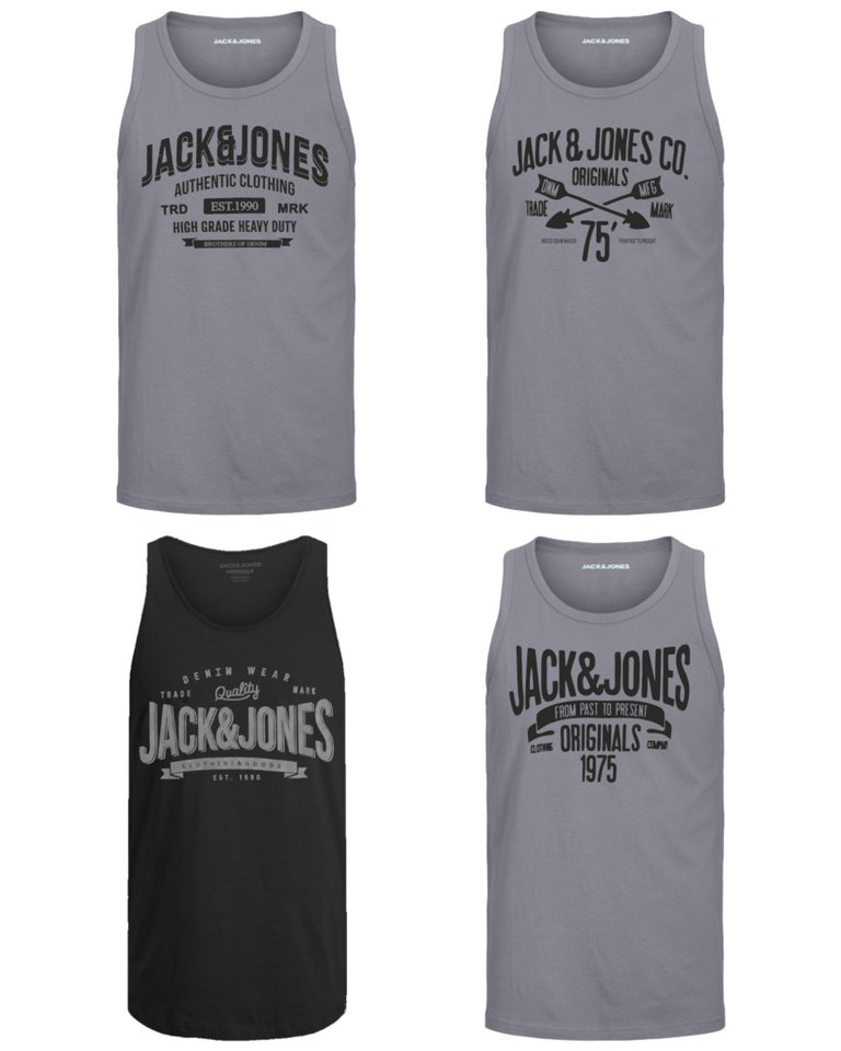 Jack & Jones Tanktop (Spar-Set, 4er-Pack) in unifarbe