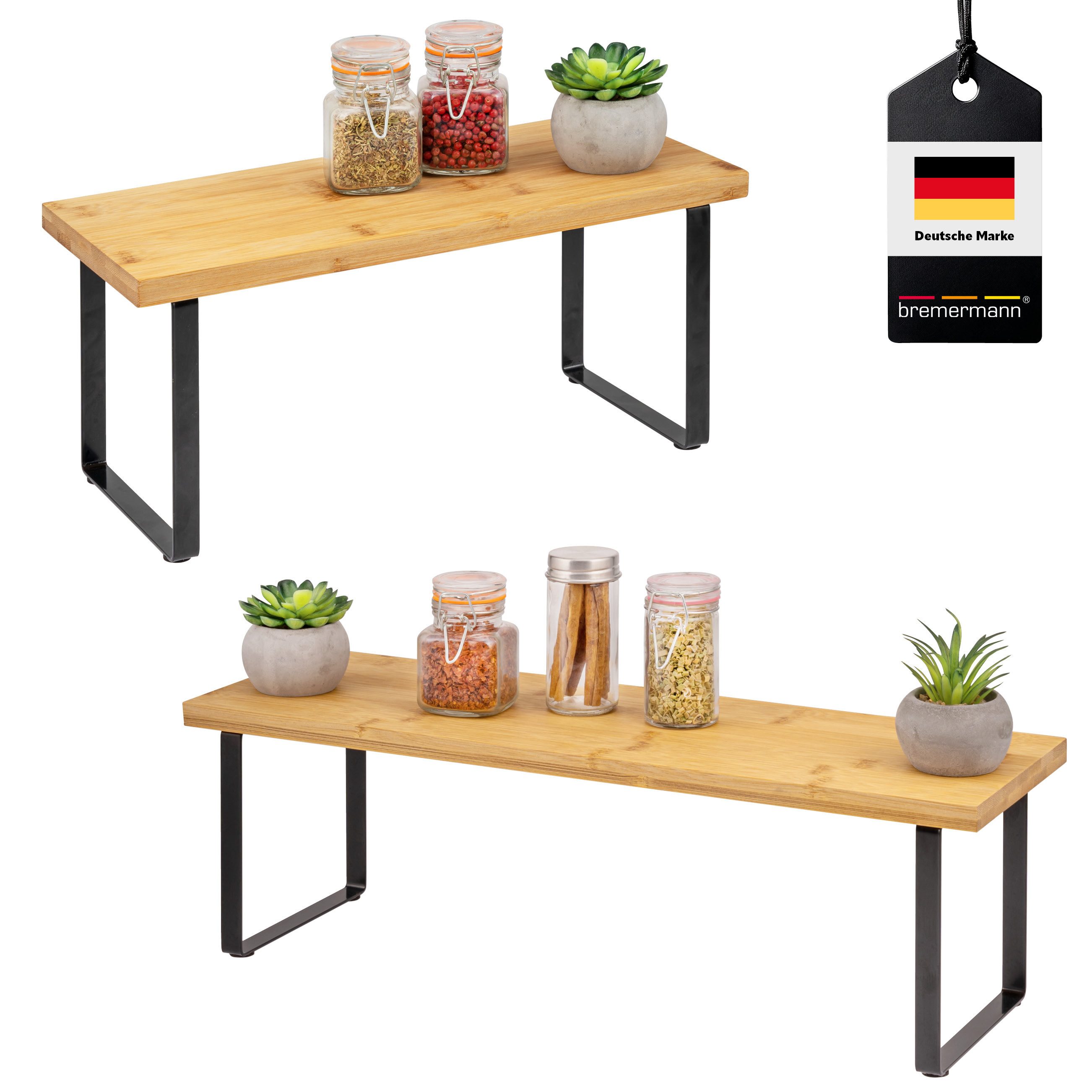 bremermann Küchenregal 2x Küchenregal, freistehend, aus Bambus, ca. 36/50 c günstig online kaufen