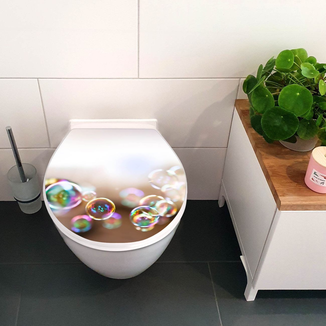 banjado WC-Sitz Motiv Seifenblasen (mit Kindersitz, günstig online kaufen
