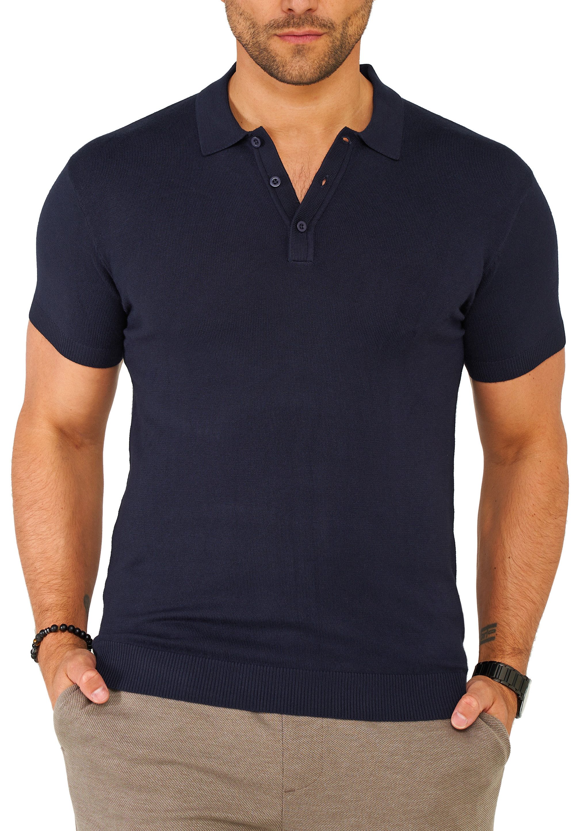 SOULSTAR Poloshirt S2PRELY Herren Basic Kurzarm Knit Polo Hemd Feinstrick günstig online kaufen