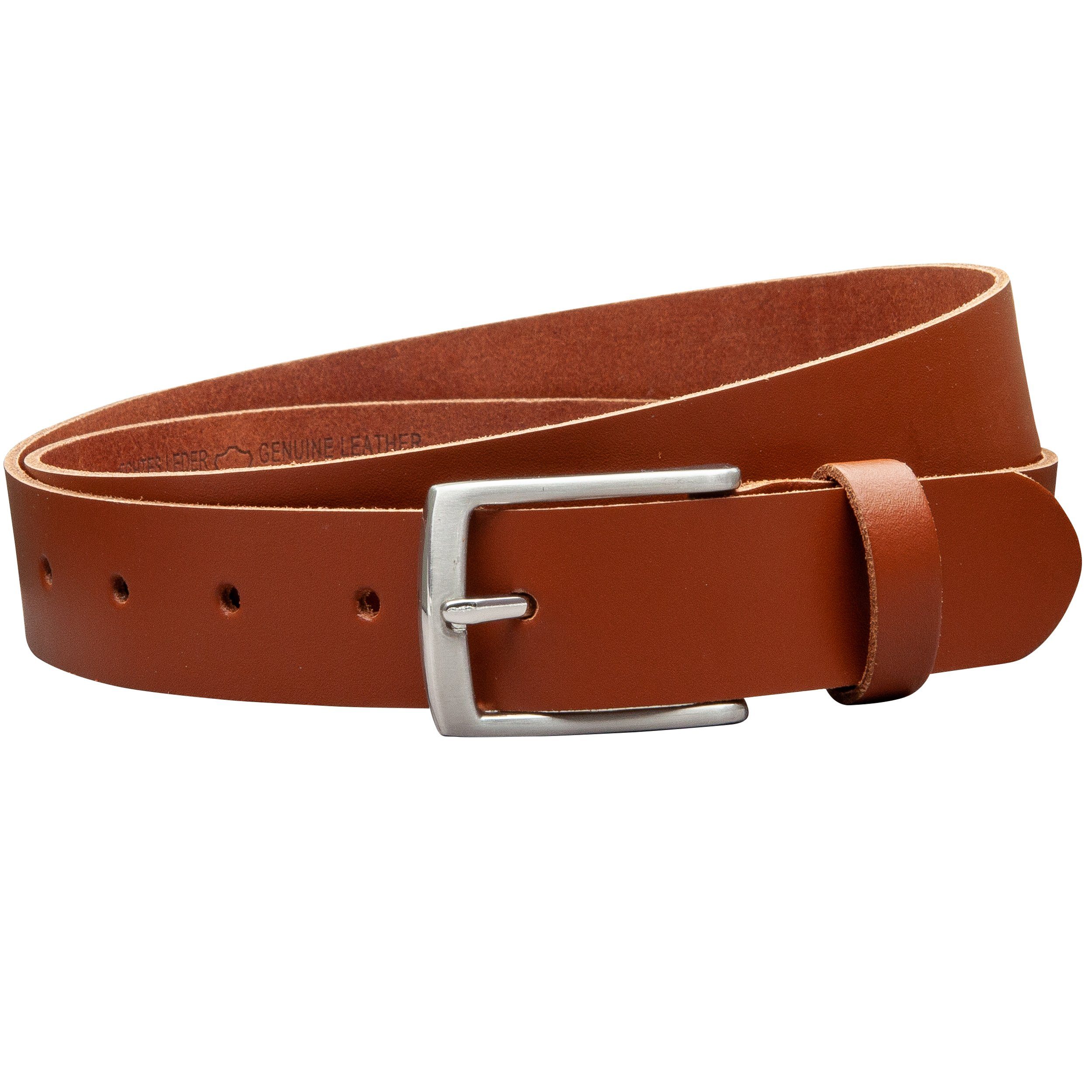 COLOGNEBELT Ledergürtel OM311-SL-Cognac MADE IN GERMANY, Cognac Kürzbar, 10 günstig online kaufen