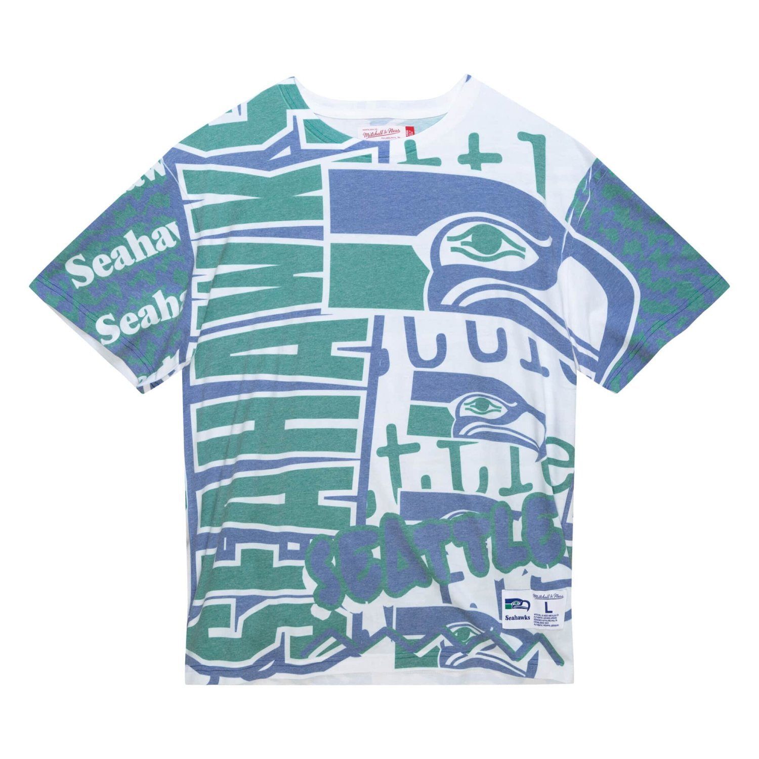 Herren Shirts Mitchell & Ness Print-Shirt JUMBOTRON Seattle Seahawks