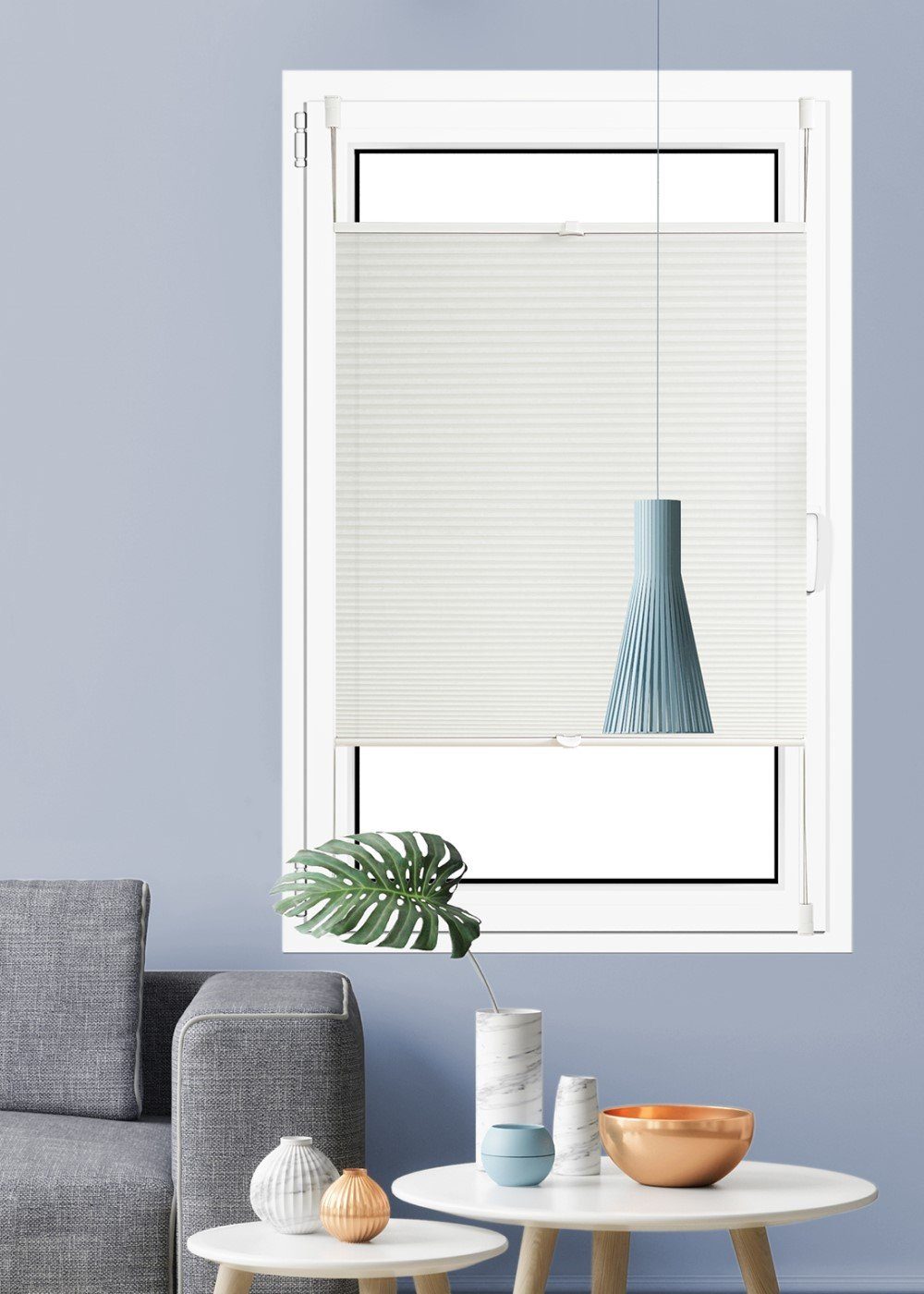 Kutti Wabenplissee Lucy, Lichtschutz, ohne Bohren, verspannt, Klemmfix, Kle günstig online kaufen